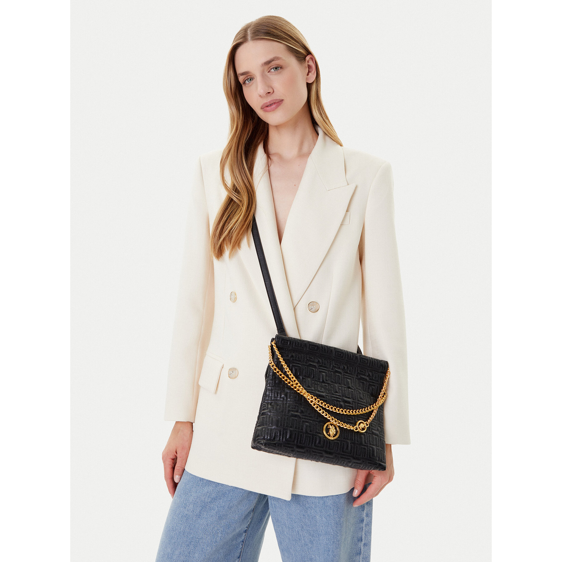 Дамска чанта U.S. Polo Assn. BIUXT8408WVP Черен