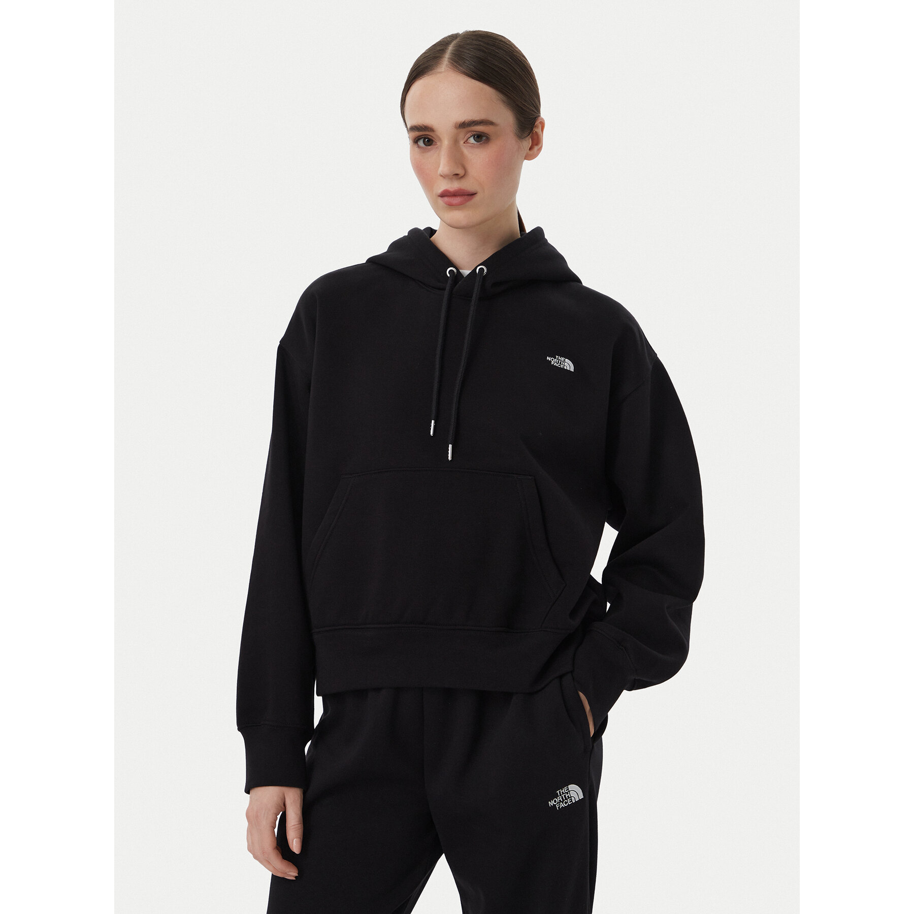 The North Face Sweatshirt Tnf Essential Simple Dome Boxy Os NF0A8HBX Schwarz Regular Fit