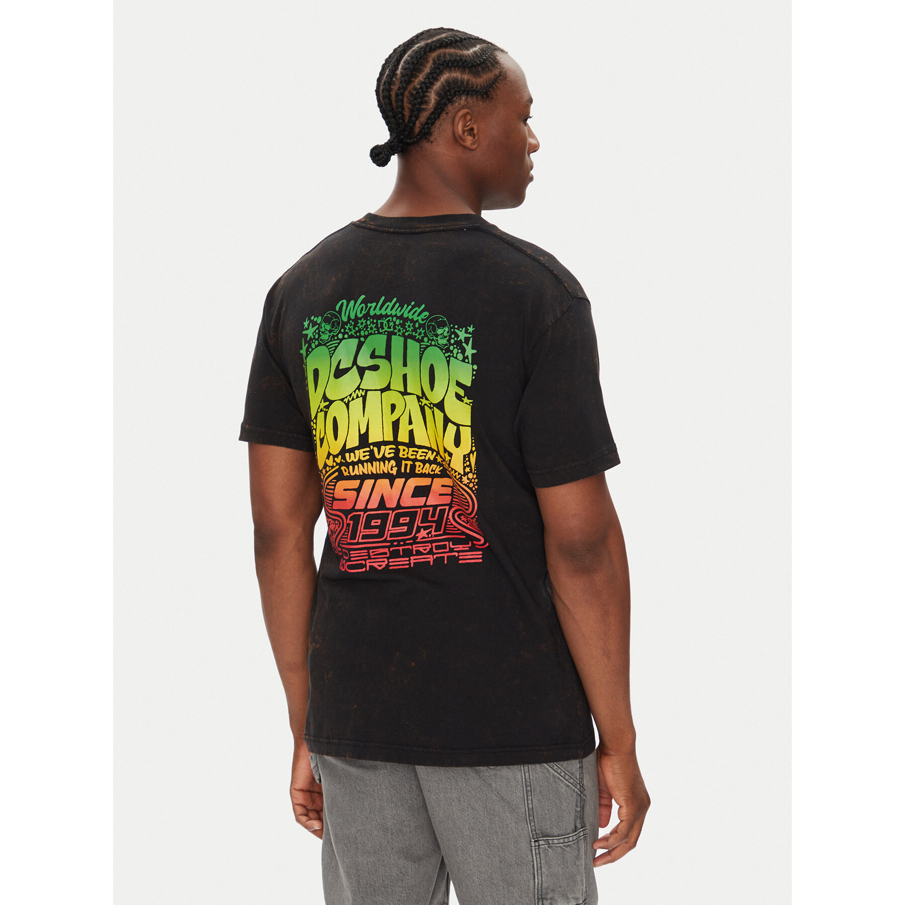 DC Shoes Majica ADYZT05450 Črna Heritage Fit