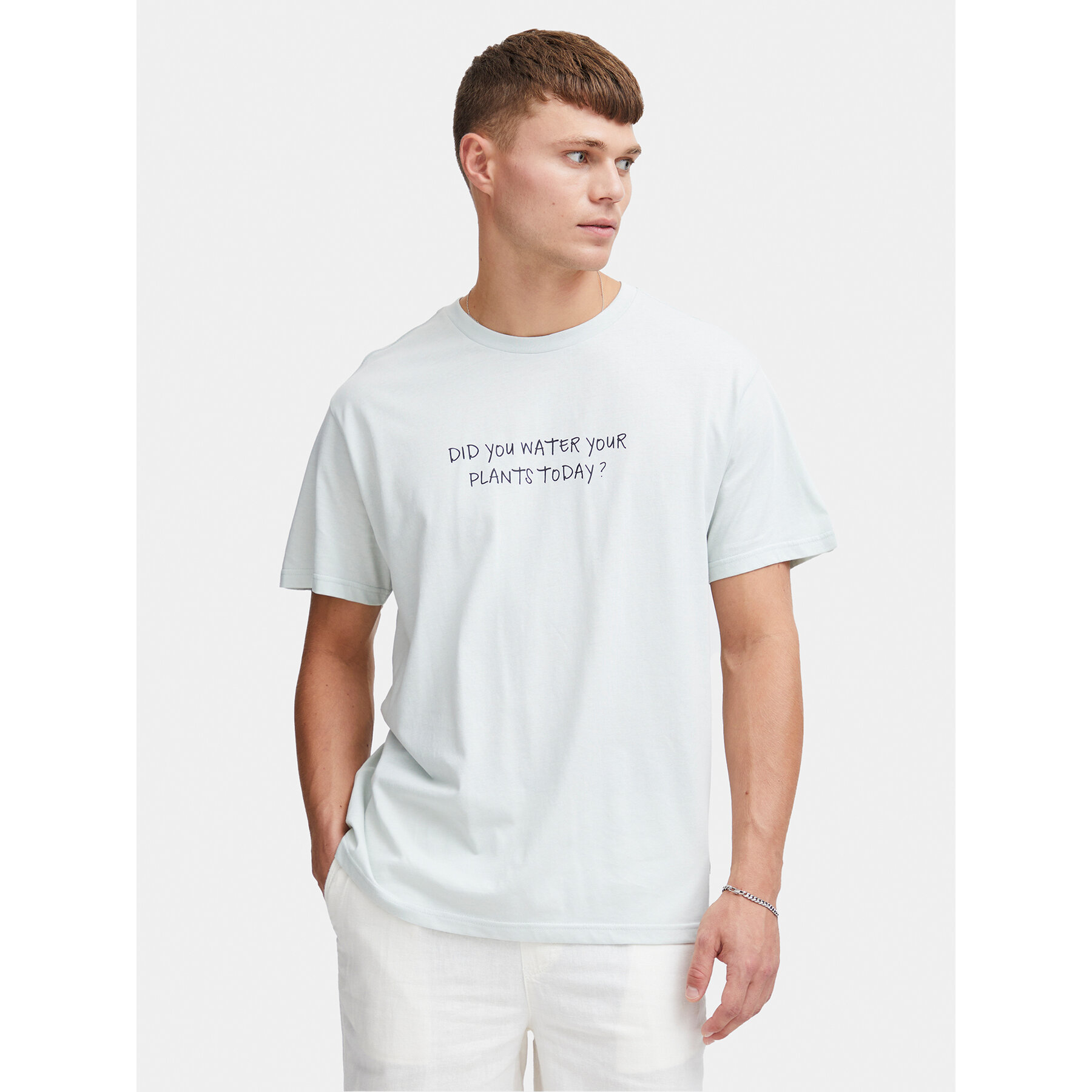 Solid T-shirt Inam 21108141 Blu Regular Fit