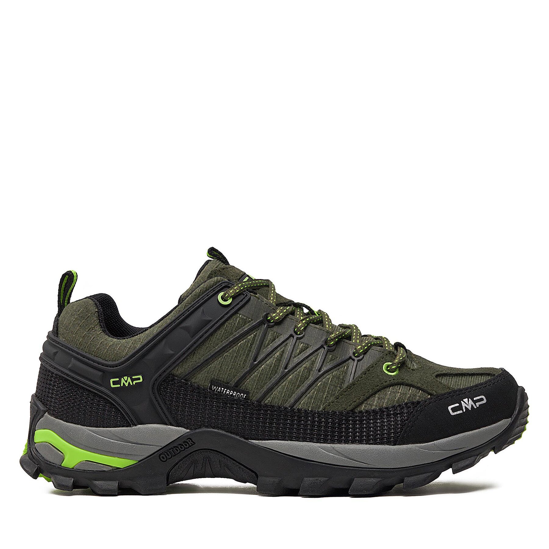 Herren Trekkingschuhe CMP, Schuhgröße 45, Khakifarben, Rigel Low Trekking Wp 3Q54457