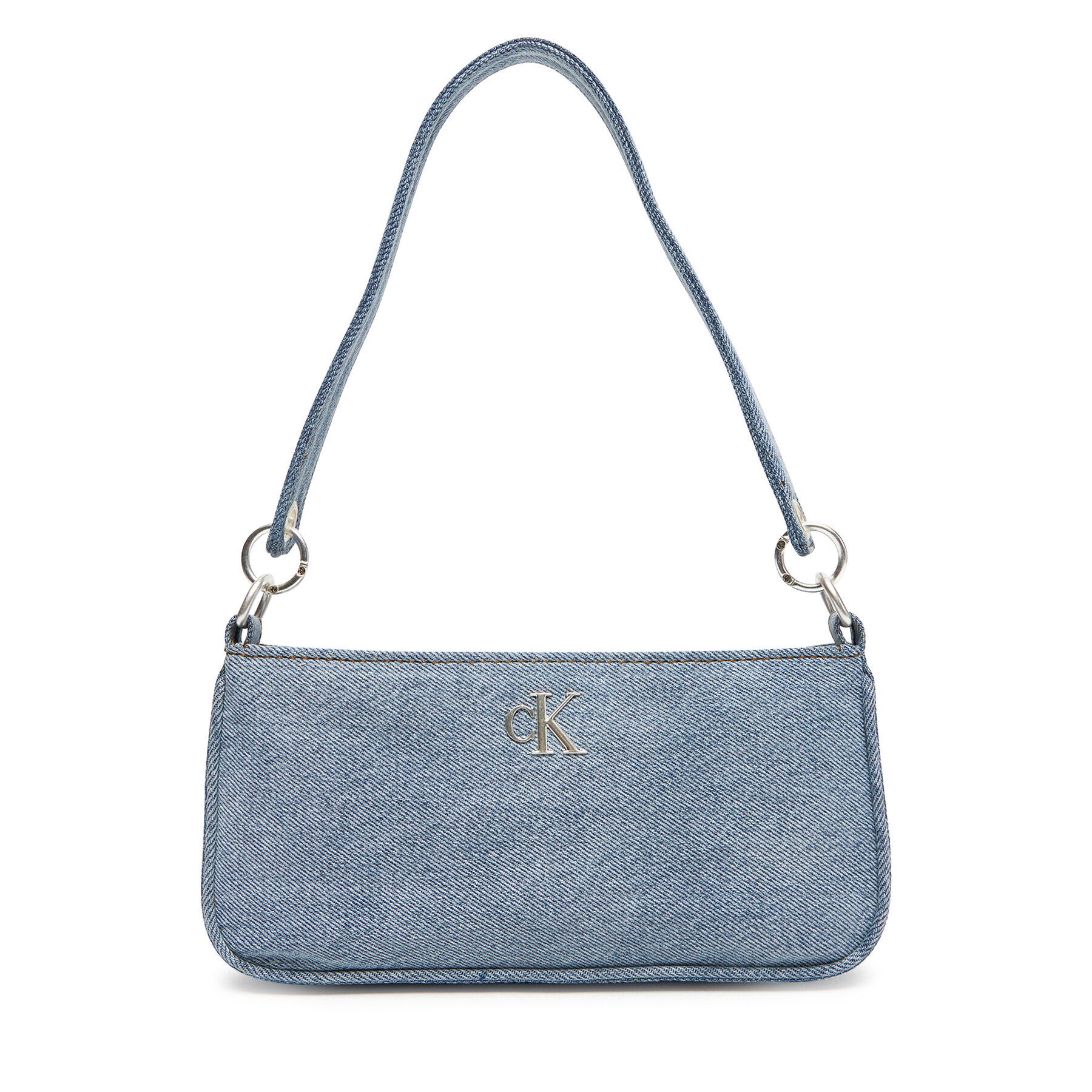 Geantă Calvin Klein Denim Shoulder Pouch W/Strap LV04F3217G Albastru