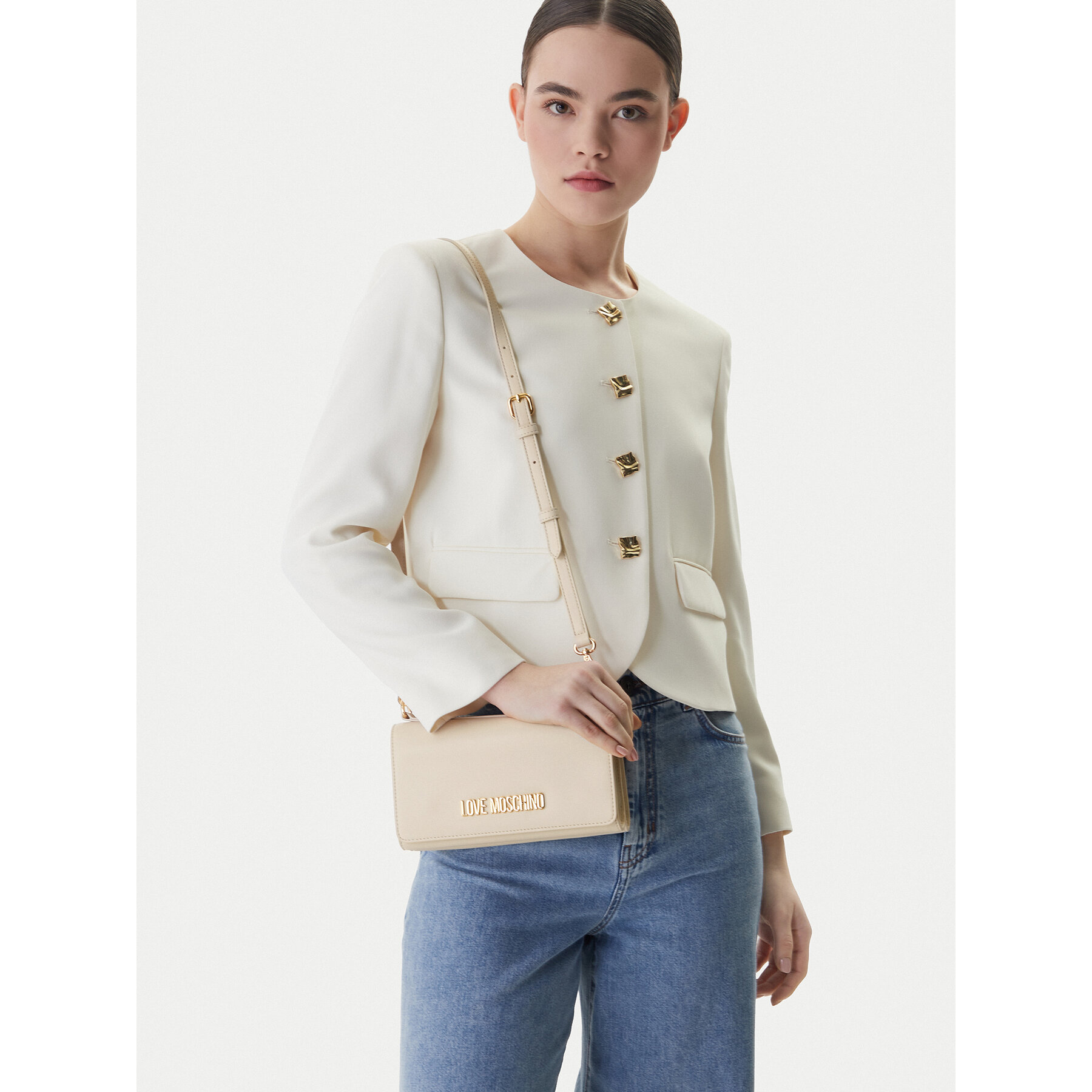 Geantă LOVE MOSCHINO JC4170PP1OLX0110 Écru