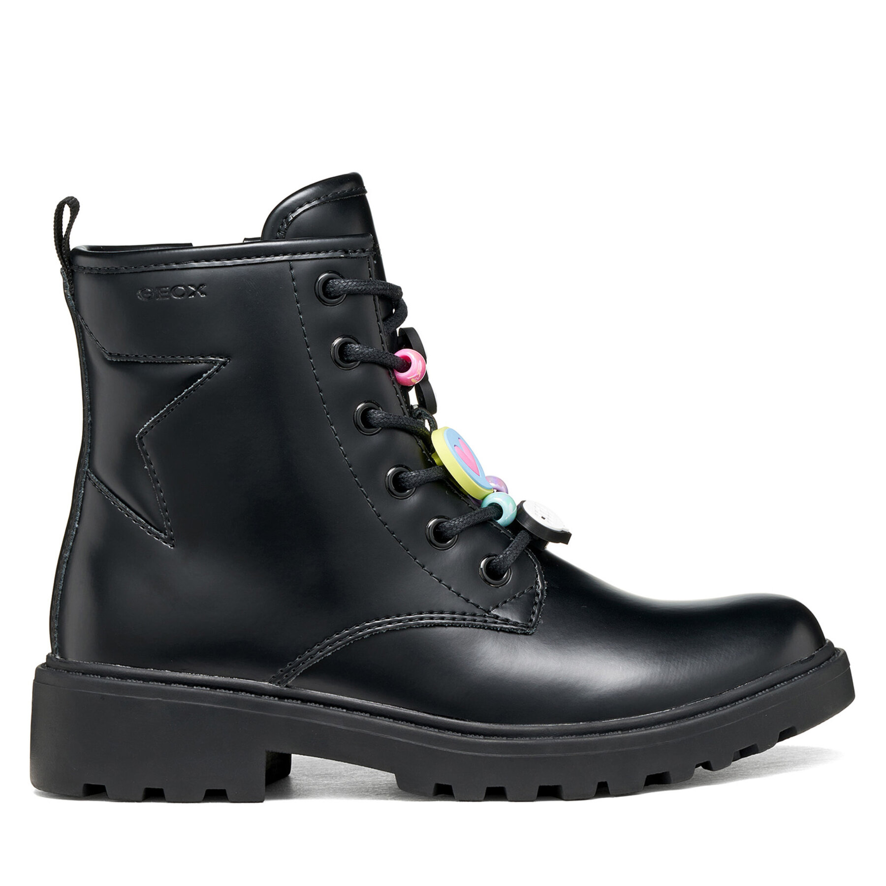 Šnurovacia obuv Geox J Casey Girl J9420G 000CN C9240 M Čierna