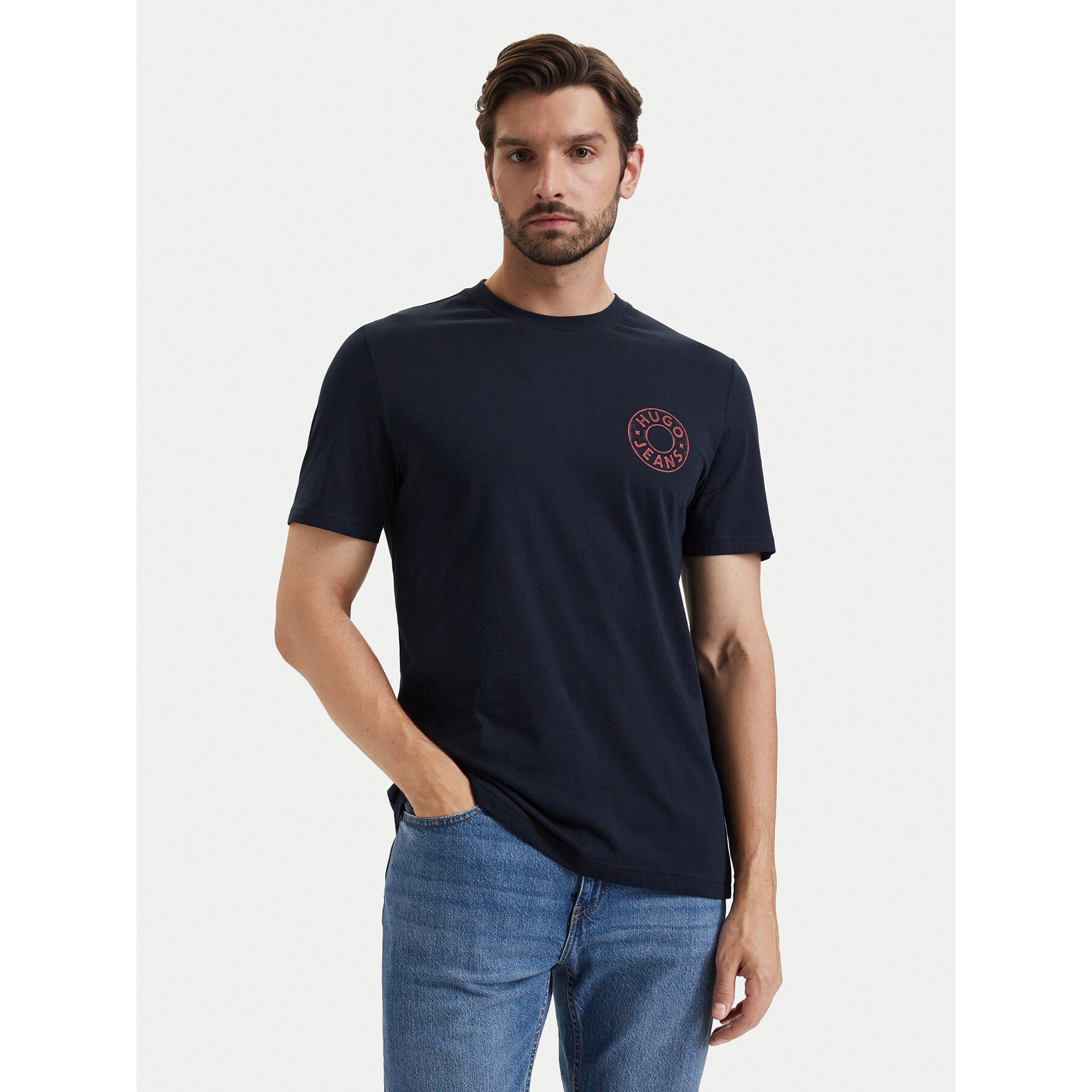 HUGO T-Shirt Nemodo 50572303 Dunkelblau Regular Fit
