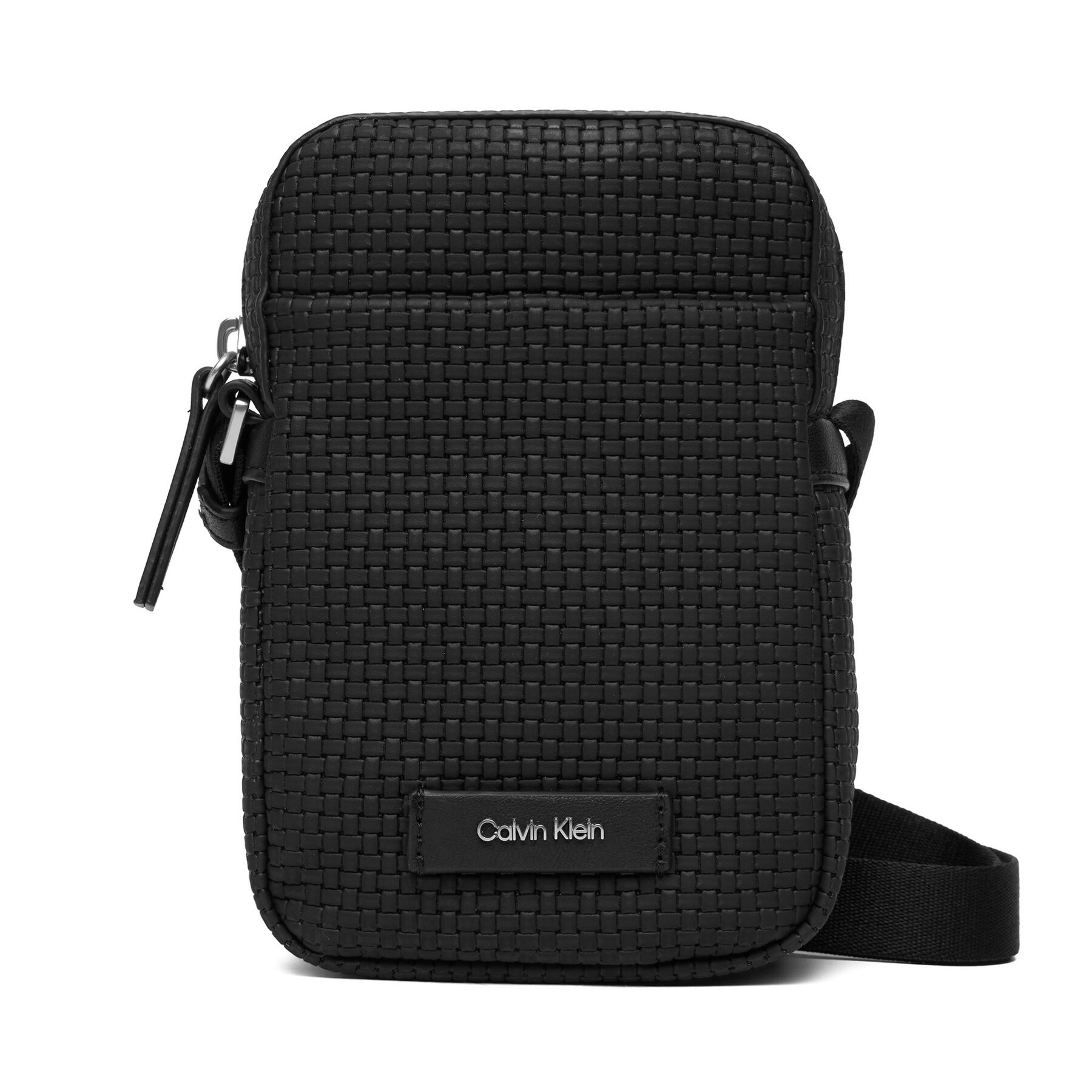 Мъжка чантичка Calvin Klein Embossed Woven Slim Reporter LV04D3221G Черен