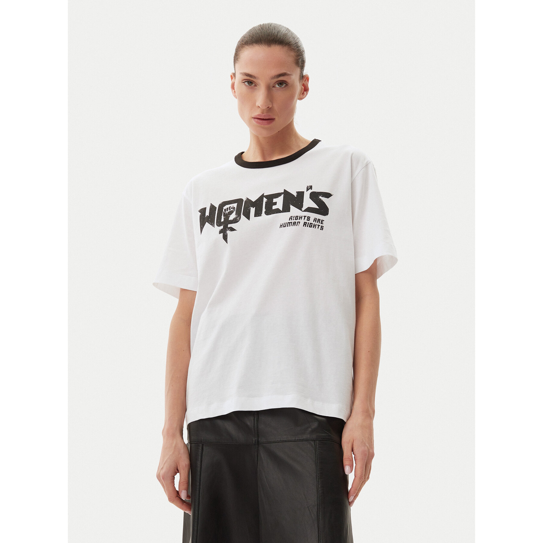 Munthe T-shirt Flisha 251111525166 Bianco Loose Fit