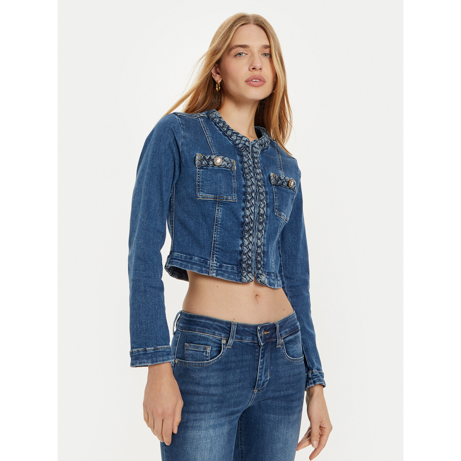 Liu Jo Jeansjacke UF4120 D4448 Blau Regular Fit