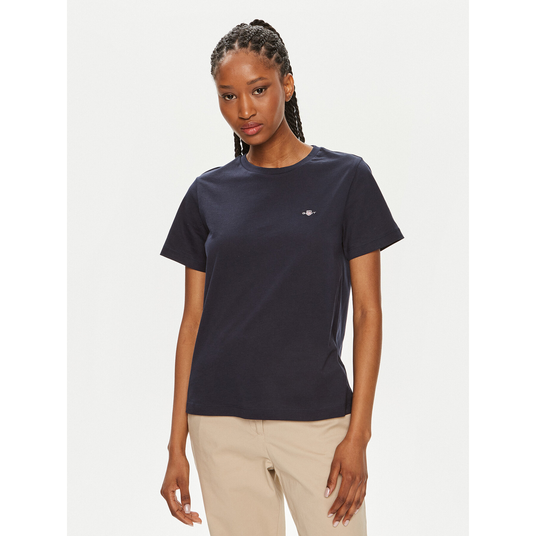 Gant T-Shirt Shield 4200200 Σκούρο μπλε Regular Fit