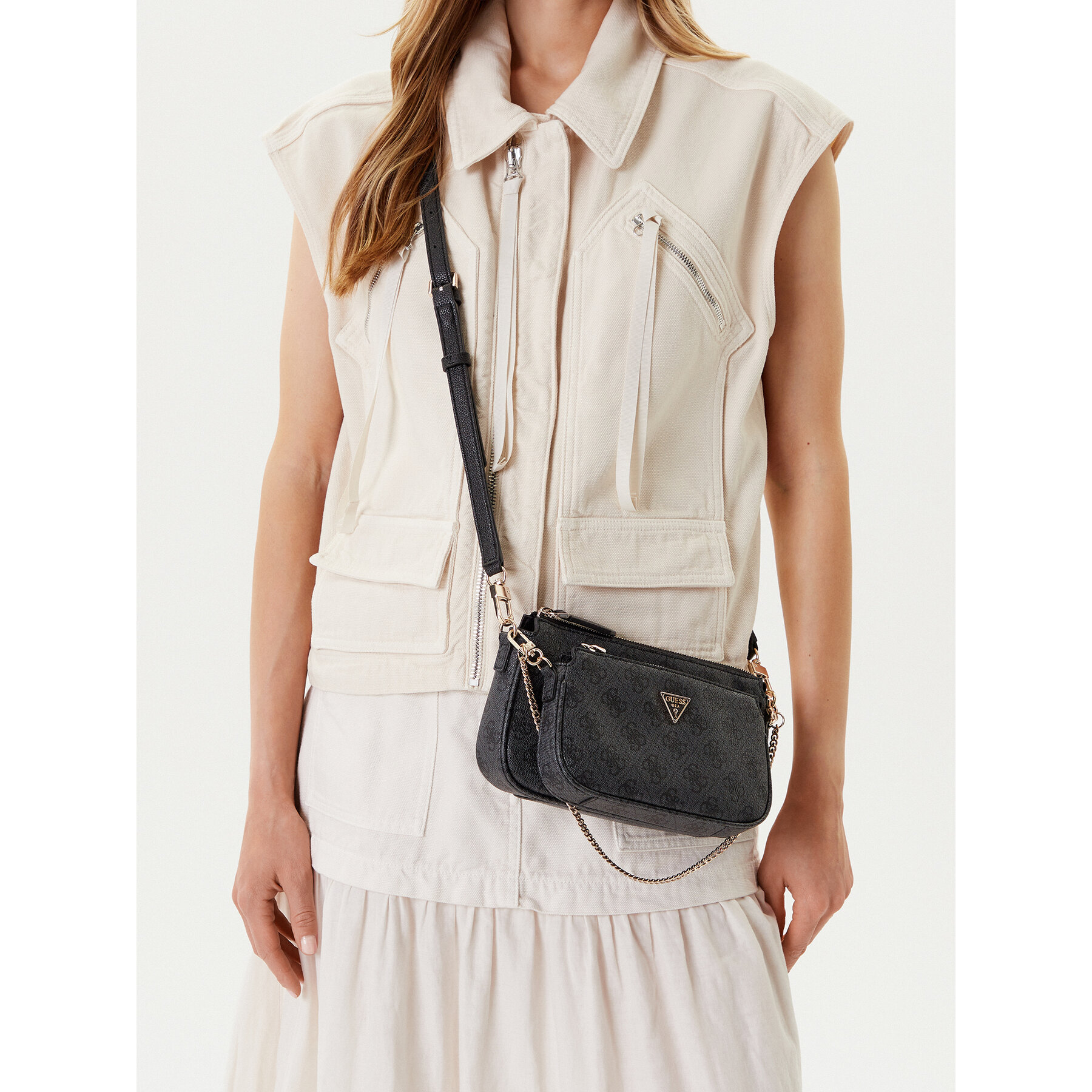 Τσάντα Guess Noelle II Mini HWBG96 72710 Γκρι