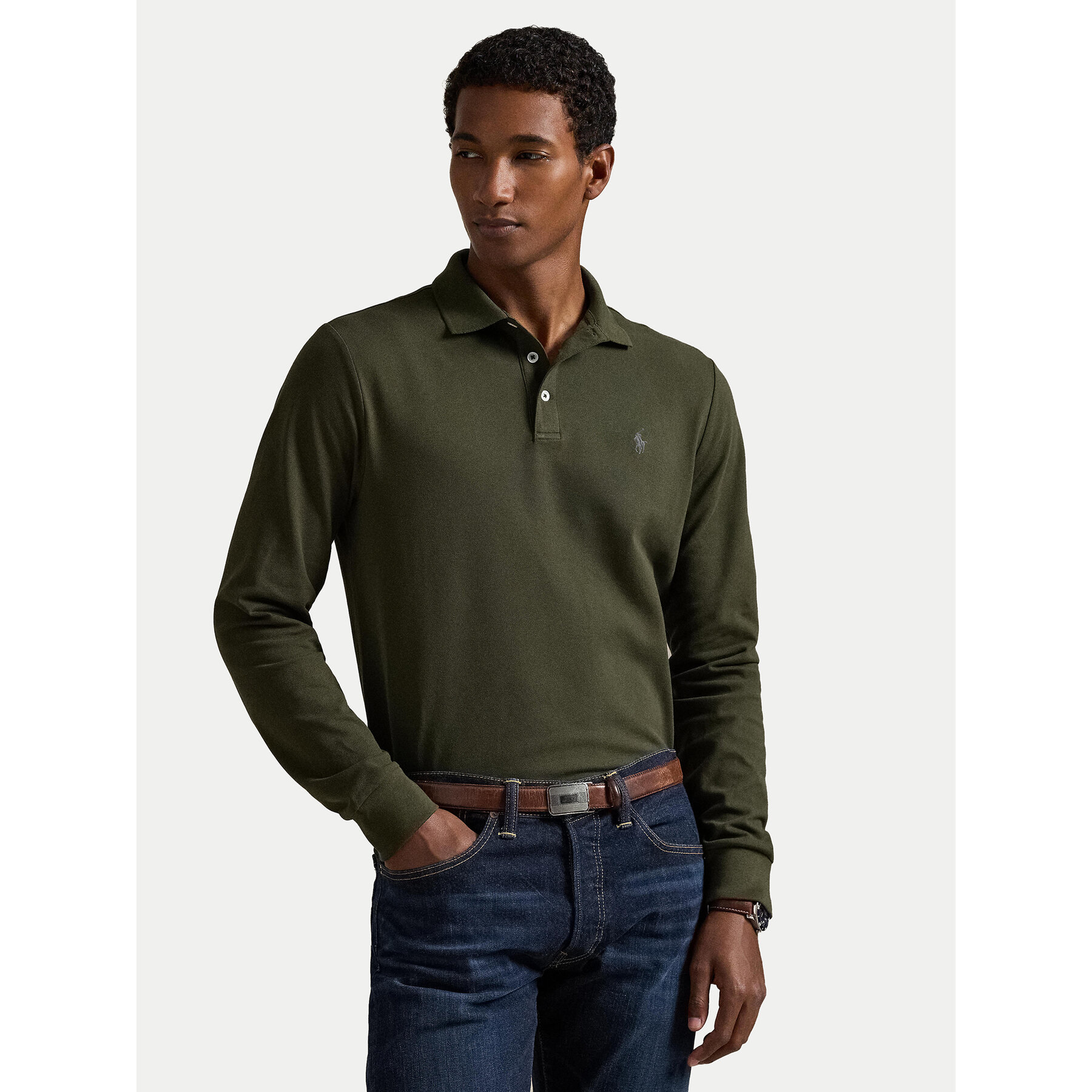Polo Ralph Lauren Pólóing 710955081010 Zöld Slim Fit