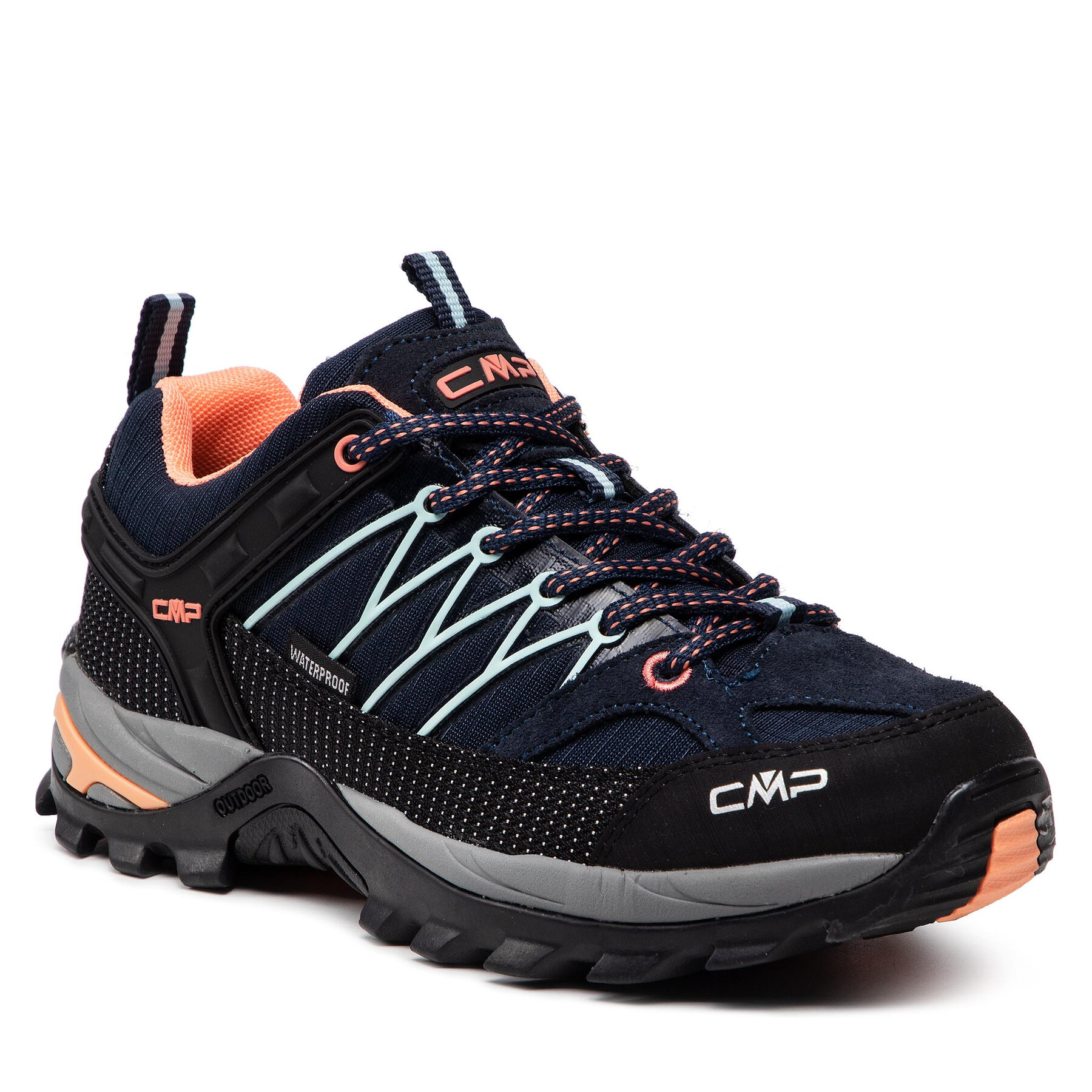 Cmp Donna Scarpe Da Trekking Rigel Low Wmn Trekking Shoes Wp 3Q54456 B.blue/Giada/Peach 92Ad Blu Scuro Taglia 36