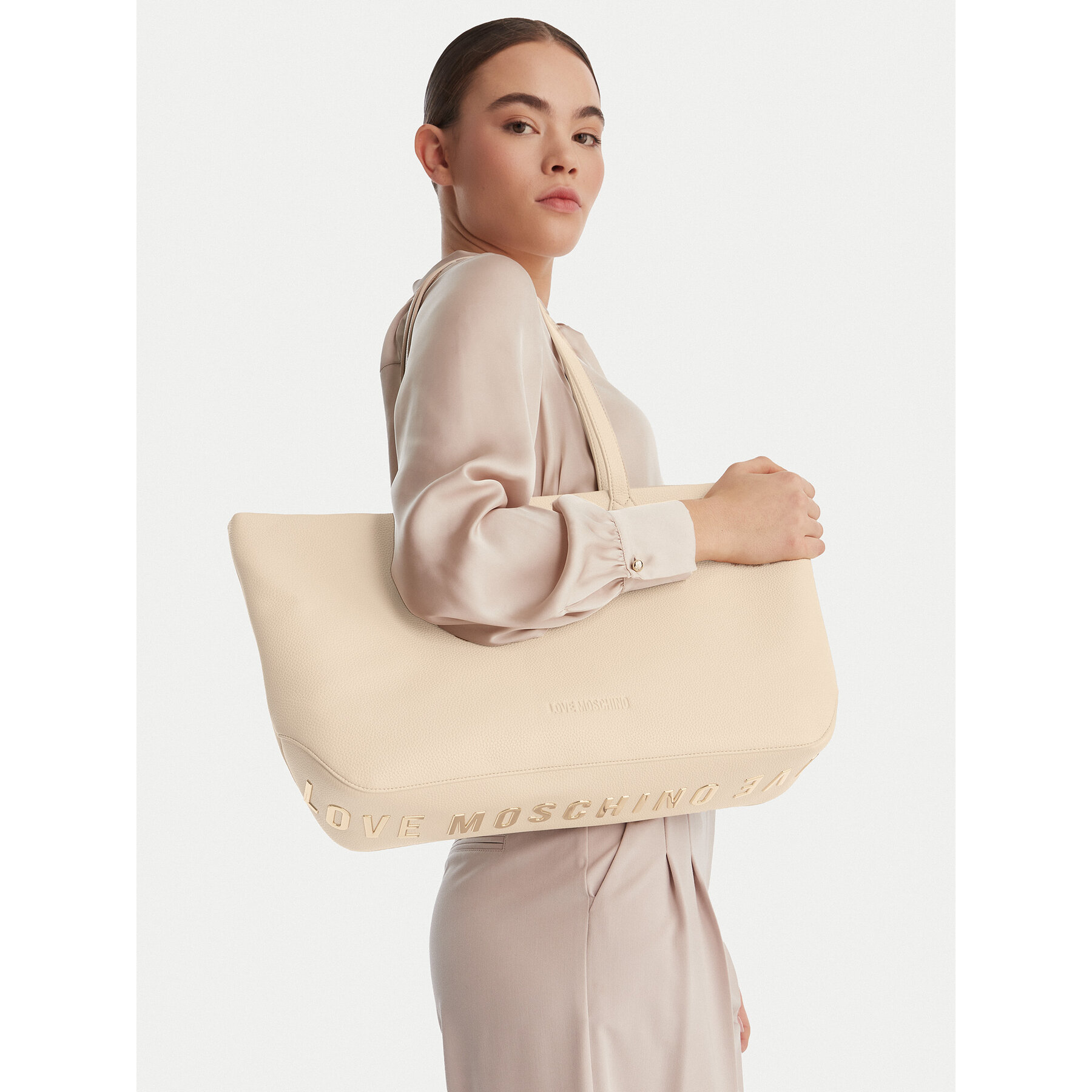 Geantă LOVE MOSCHINO JC4121PP1OLT0110 Écru