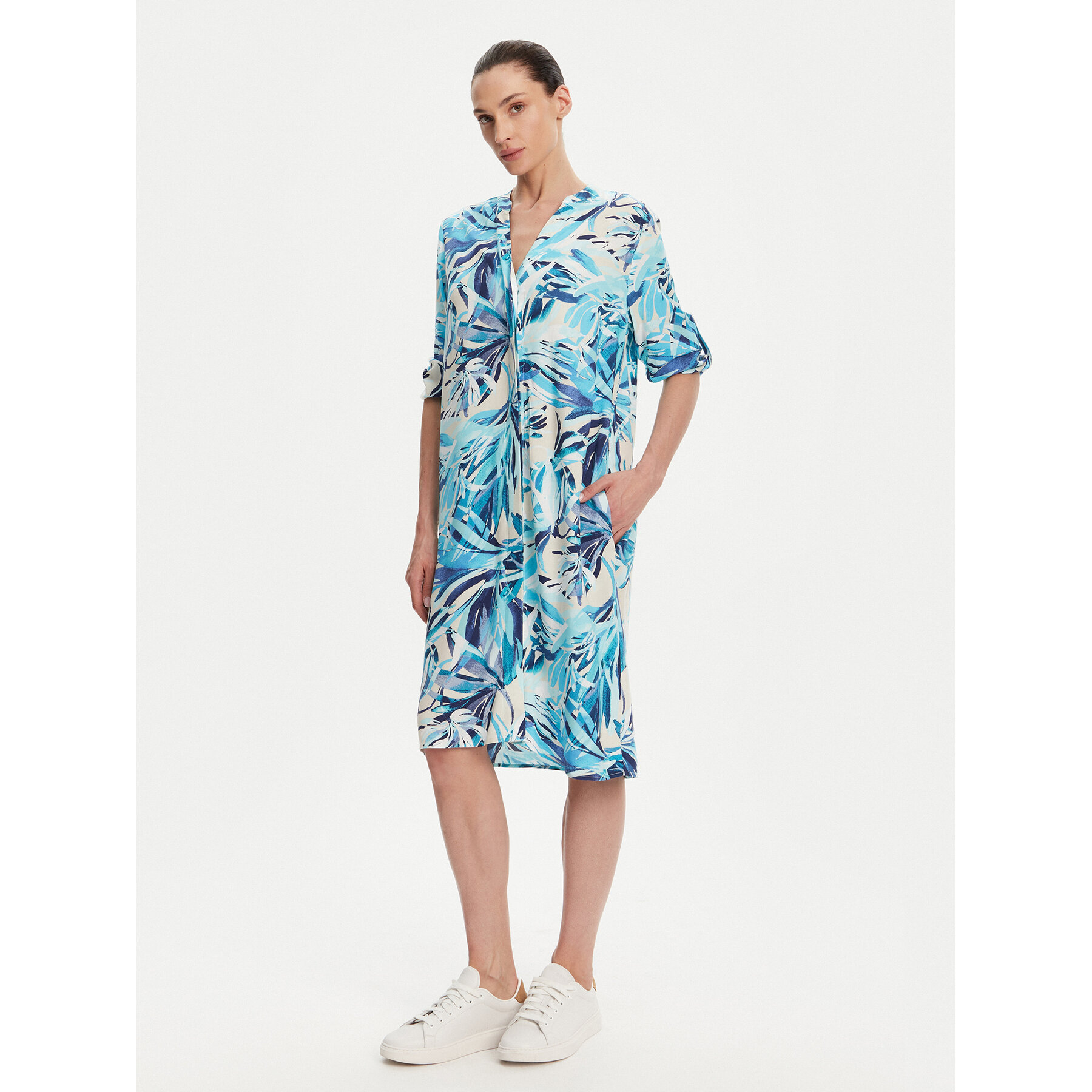 Olsen Hemdkleid 13002008 Blau Regular Fit
