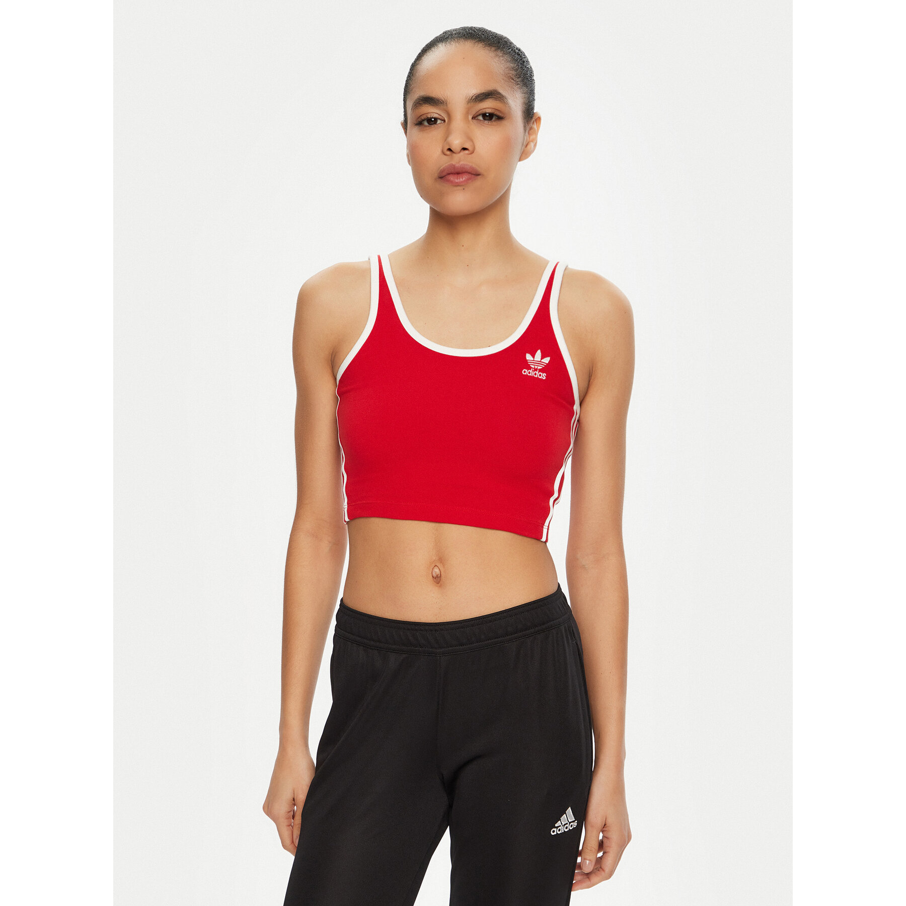 adidas adidas Τοπ adicolor 3-Stripes JD4615 Κόκκινο Slim Fit