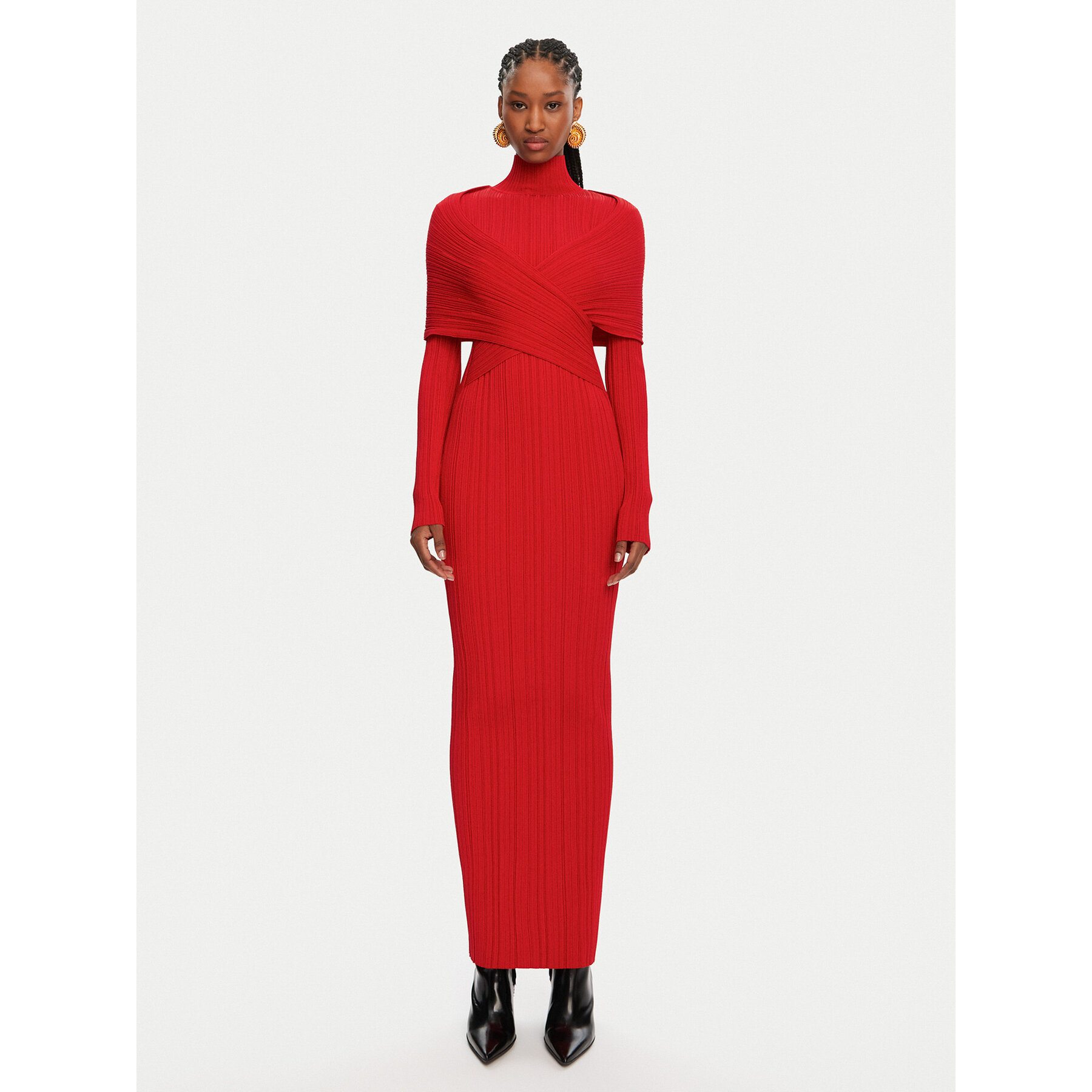 Balmain Abendkleid DF0RR835KH70 Rot Slim Fit