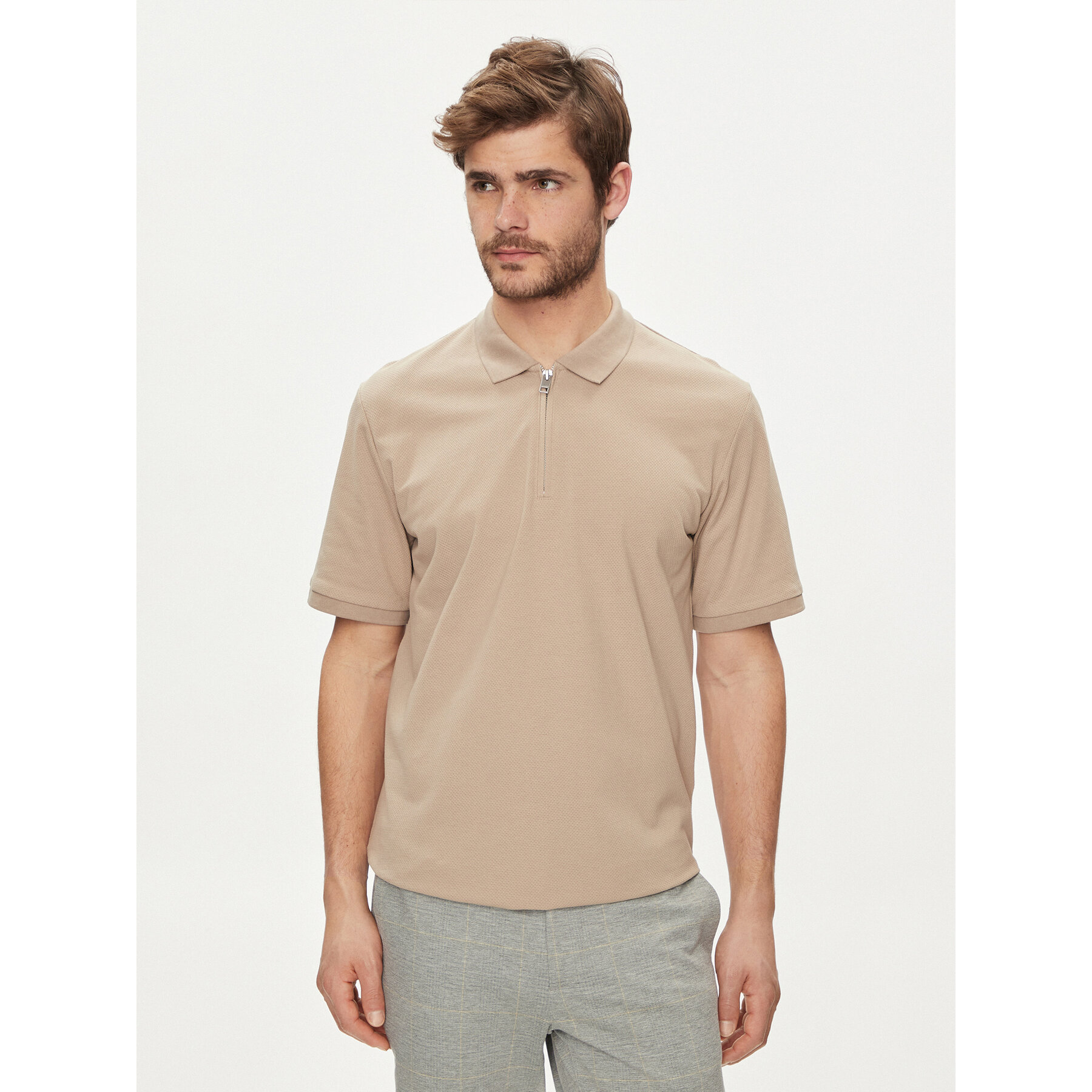 Jack & Jones Polo Mac 12249324 Μπεζ Standard Fit