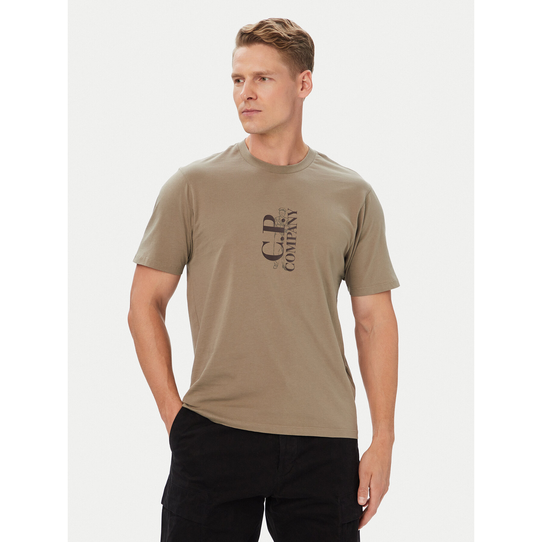 C.P. Company T-Shirt 21CMTS134A005100W Beige Regular Fit