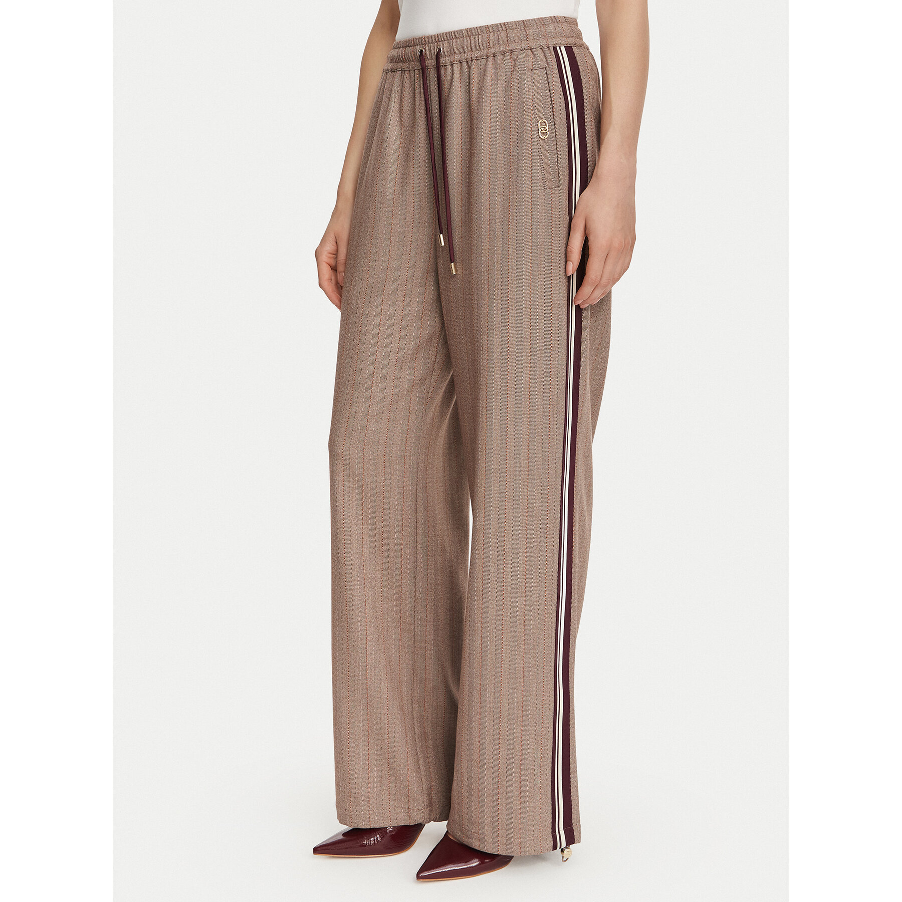 Liu Jo Sport Stoffhose TF6148 T692A Hellbraun Regular Fit