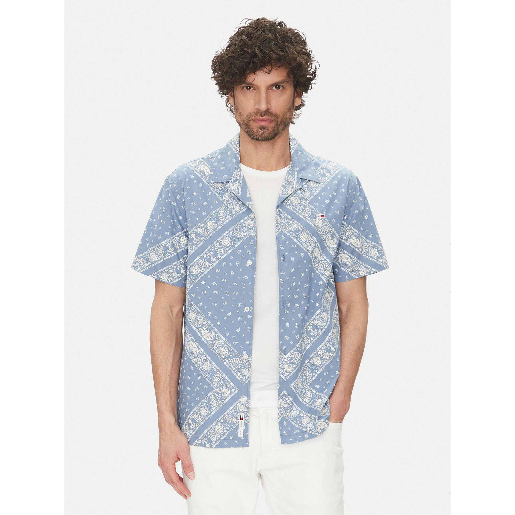 Tommy Jeans Hemd DM0DM20888 Himmelblau Regular Fit