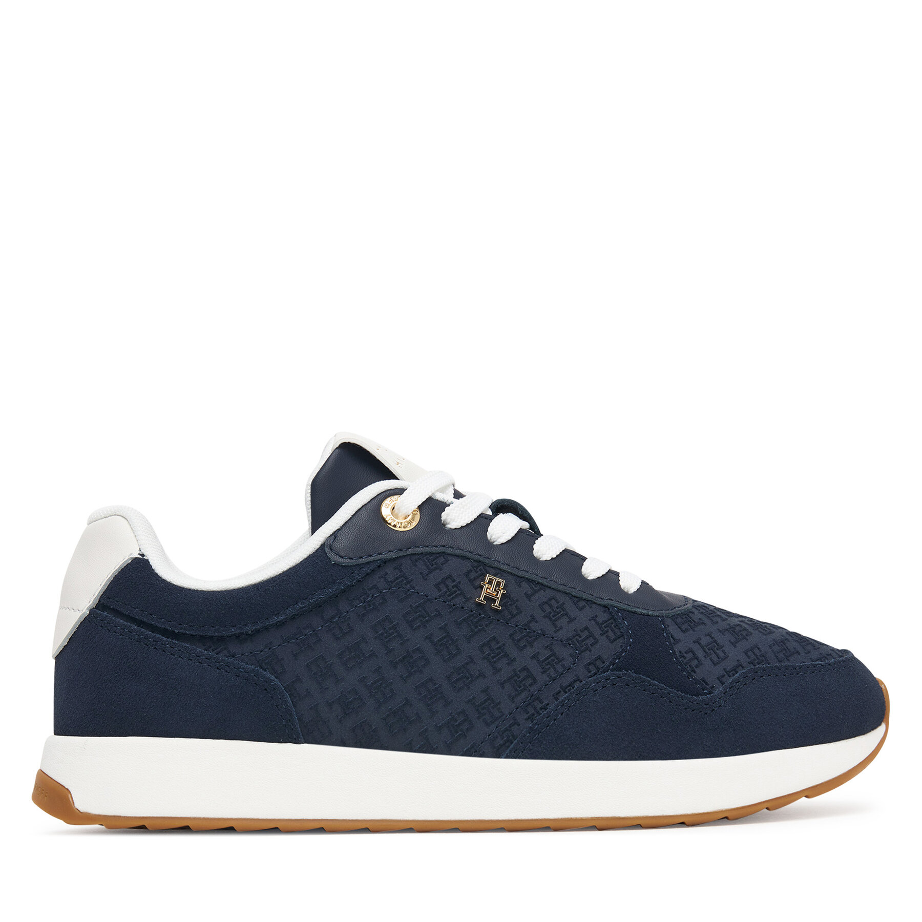 Сникърси Tommy Hilfiger Th Runner Suede Monogram FW0FW09620 Тъмносин