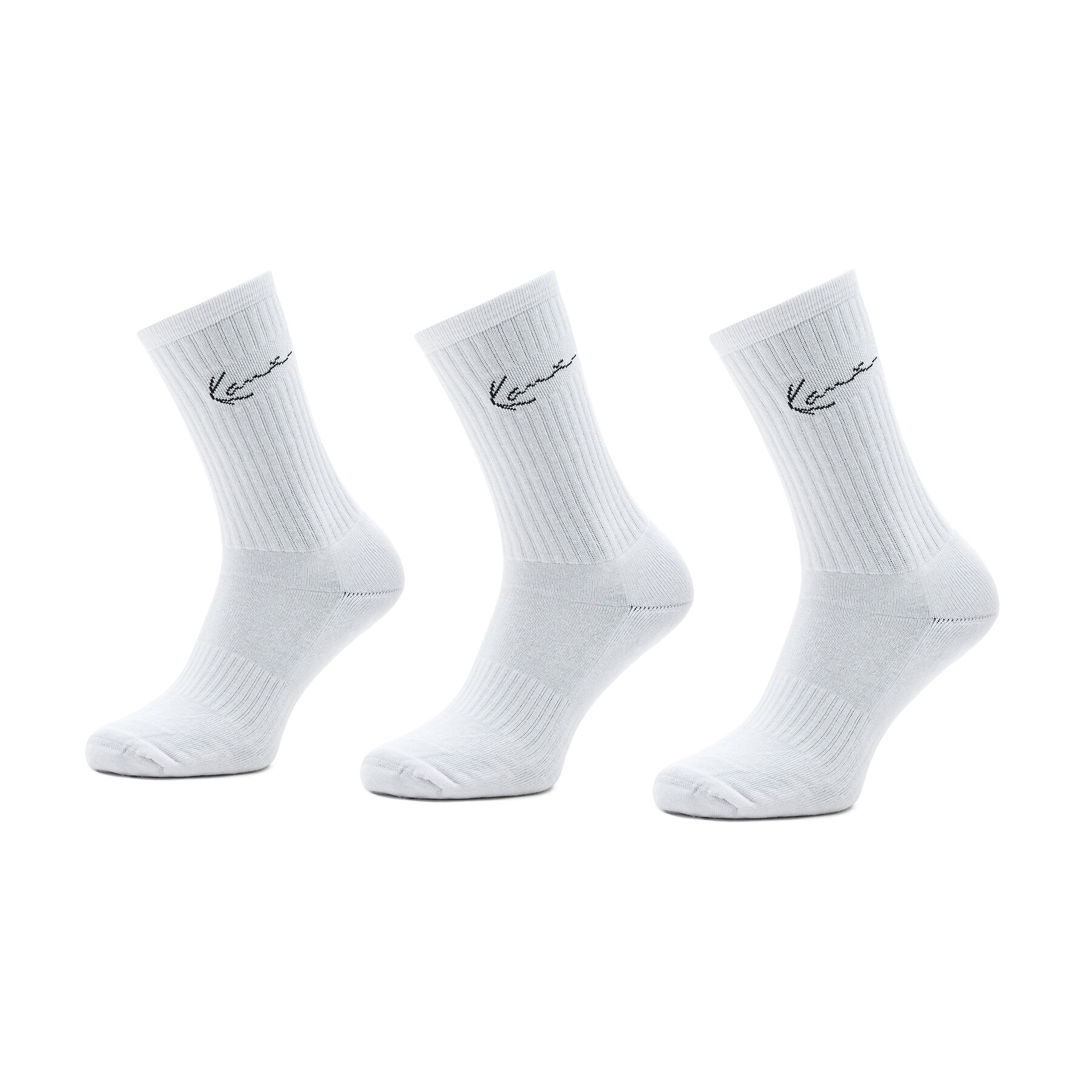 Set di 3 paia di calzini lunghi da uomo Karl Kani Signature 3003748 Bianco, Taglia 35_38, taglia : 35_38