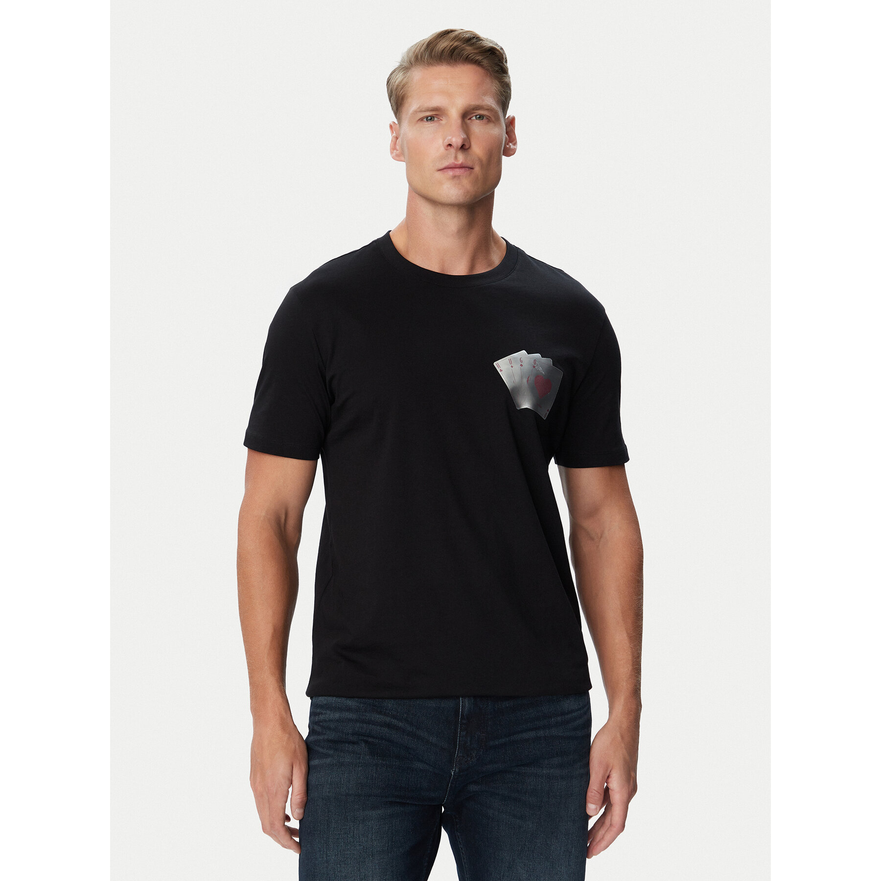 HUGO T-Shirt Dahr 50568696 Schwarz Regular Fit