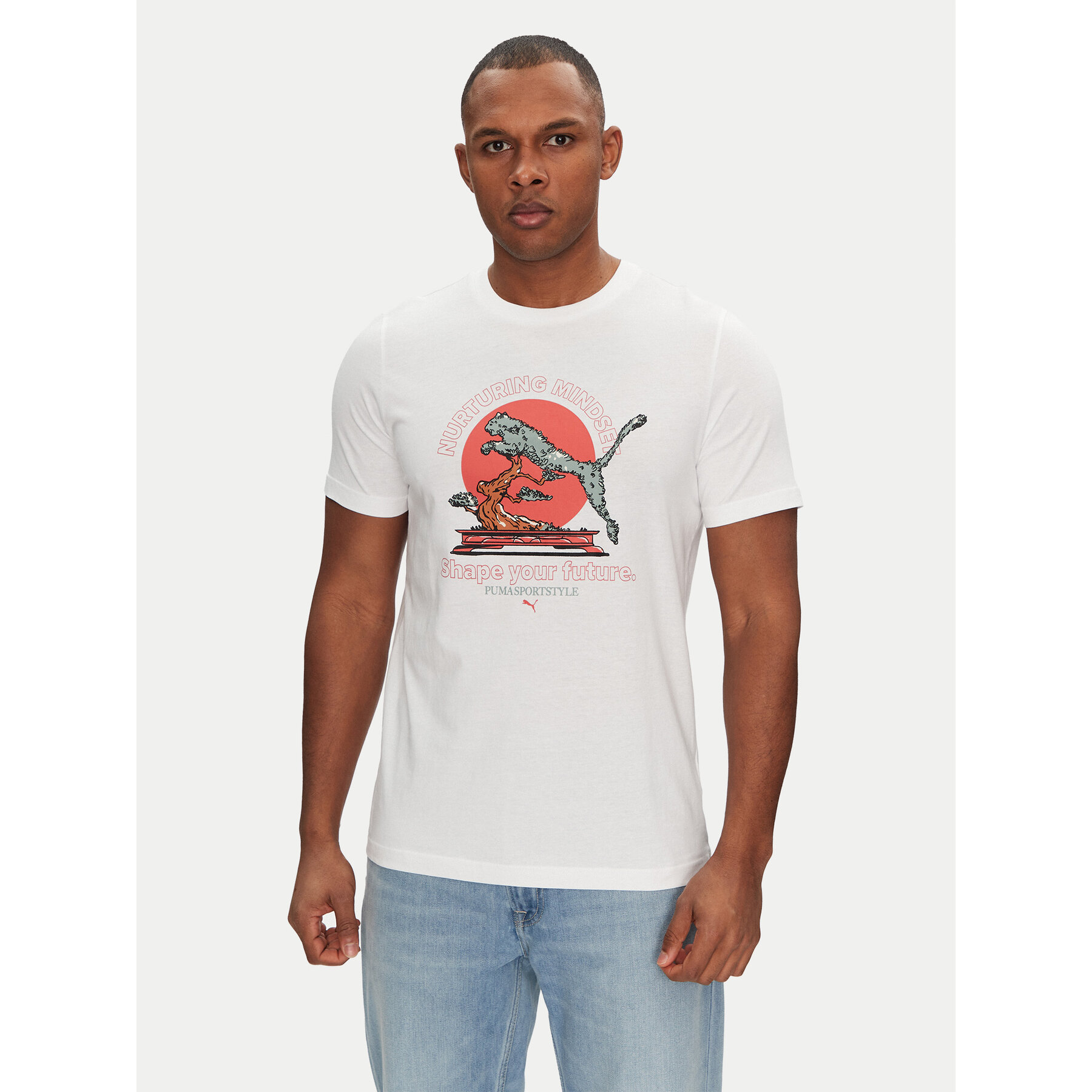 Puma T-Shirt Bonsai 629634 Λευκό Regular Fit