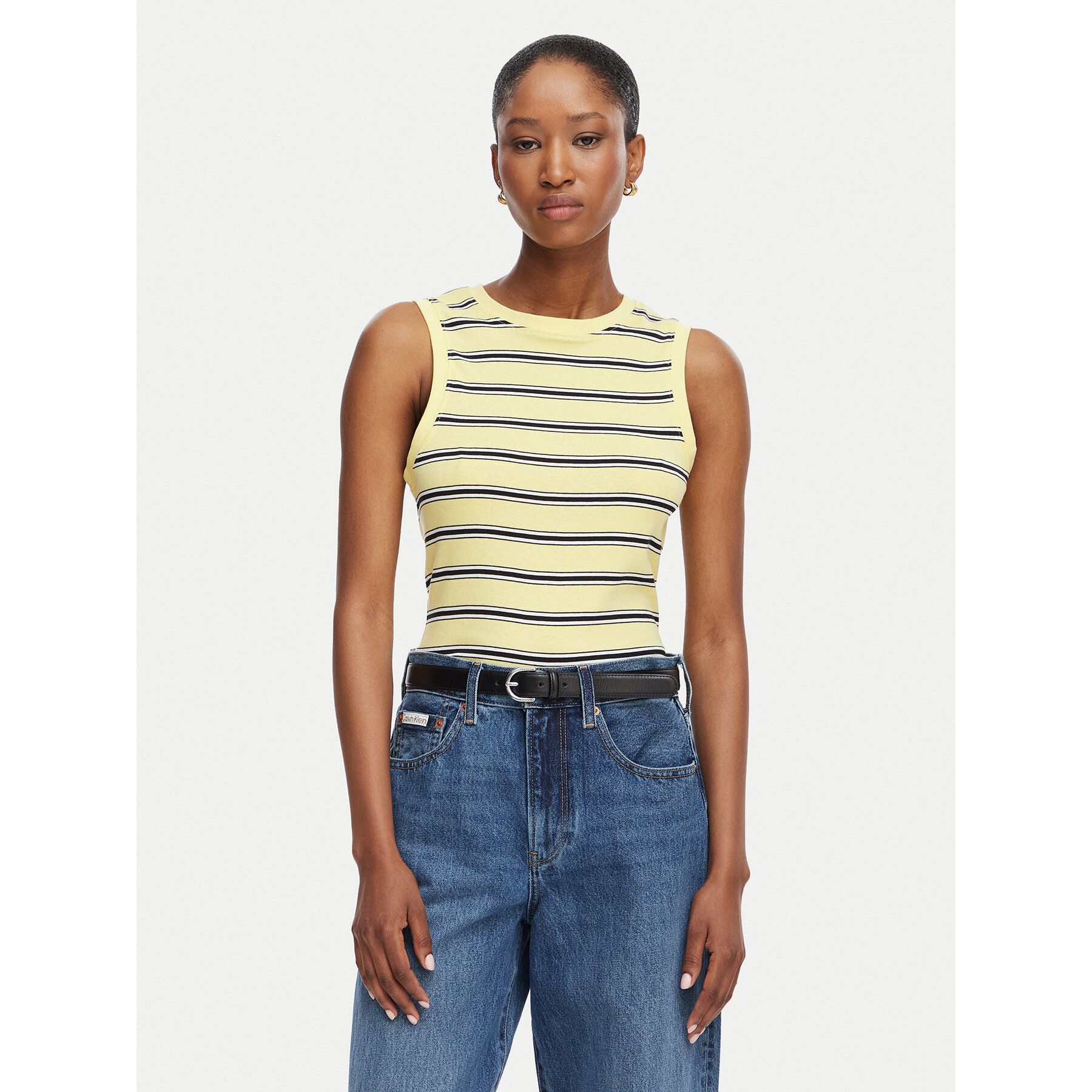 Tommy Hilfiger Top WW0WW50025 Gelb Regular Fit