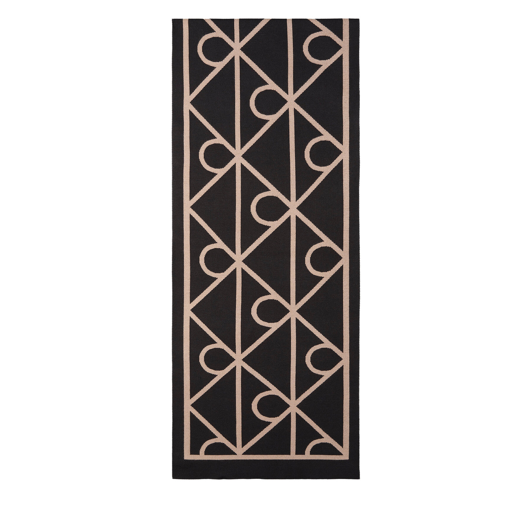 Fular Calvin Klein Emblem Aop Jcq Fine Rib Scarf LV04D8051G Negru