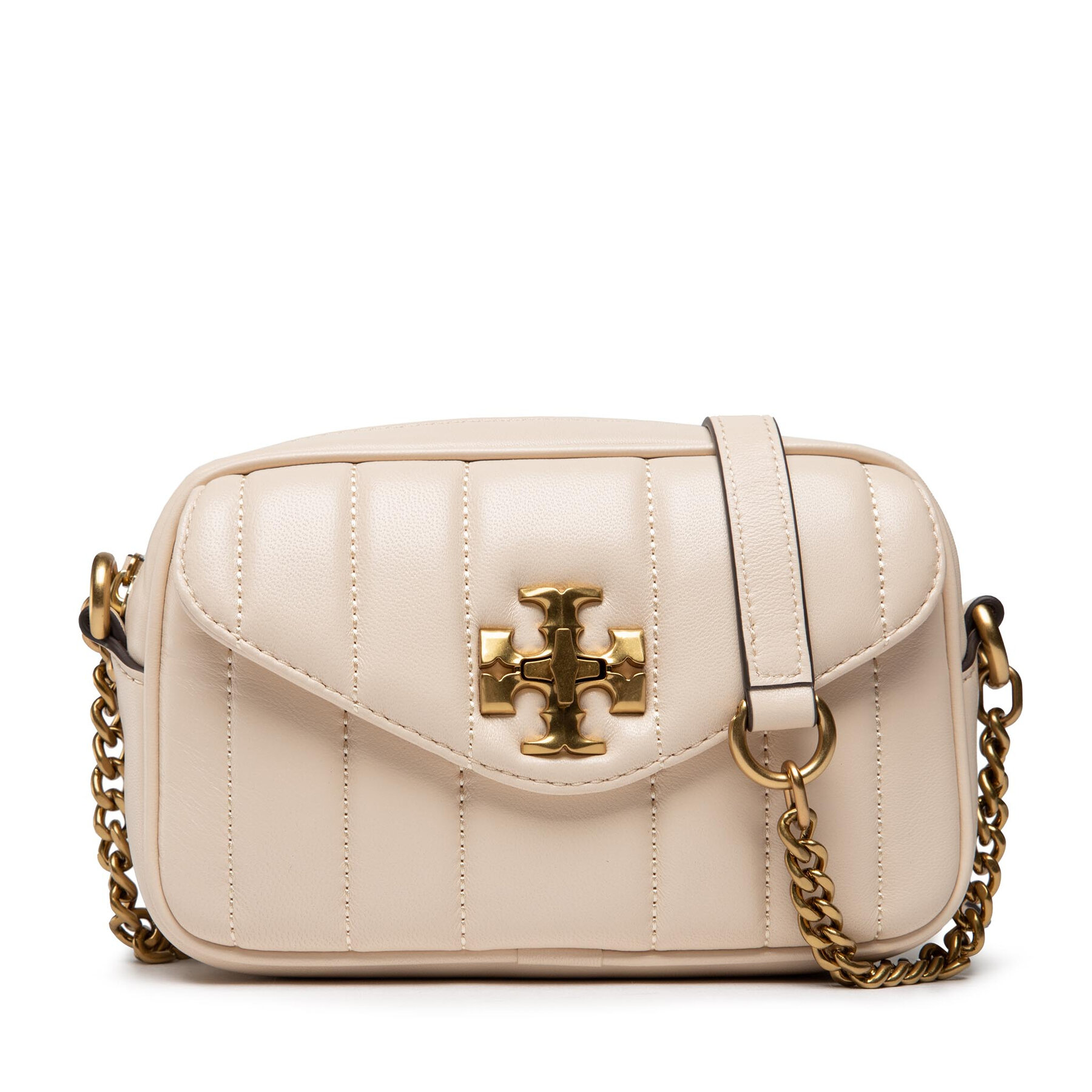 Tory Burch Kira Mini Camera Bag 88095 Brie/Rolled Gold 136 – Дамска чанта