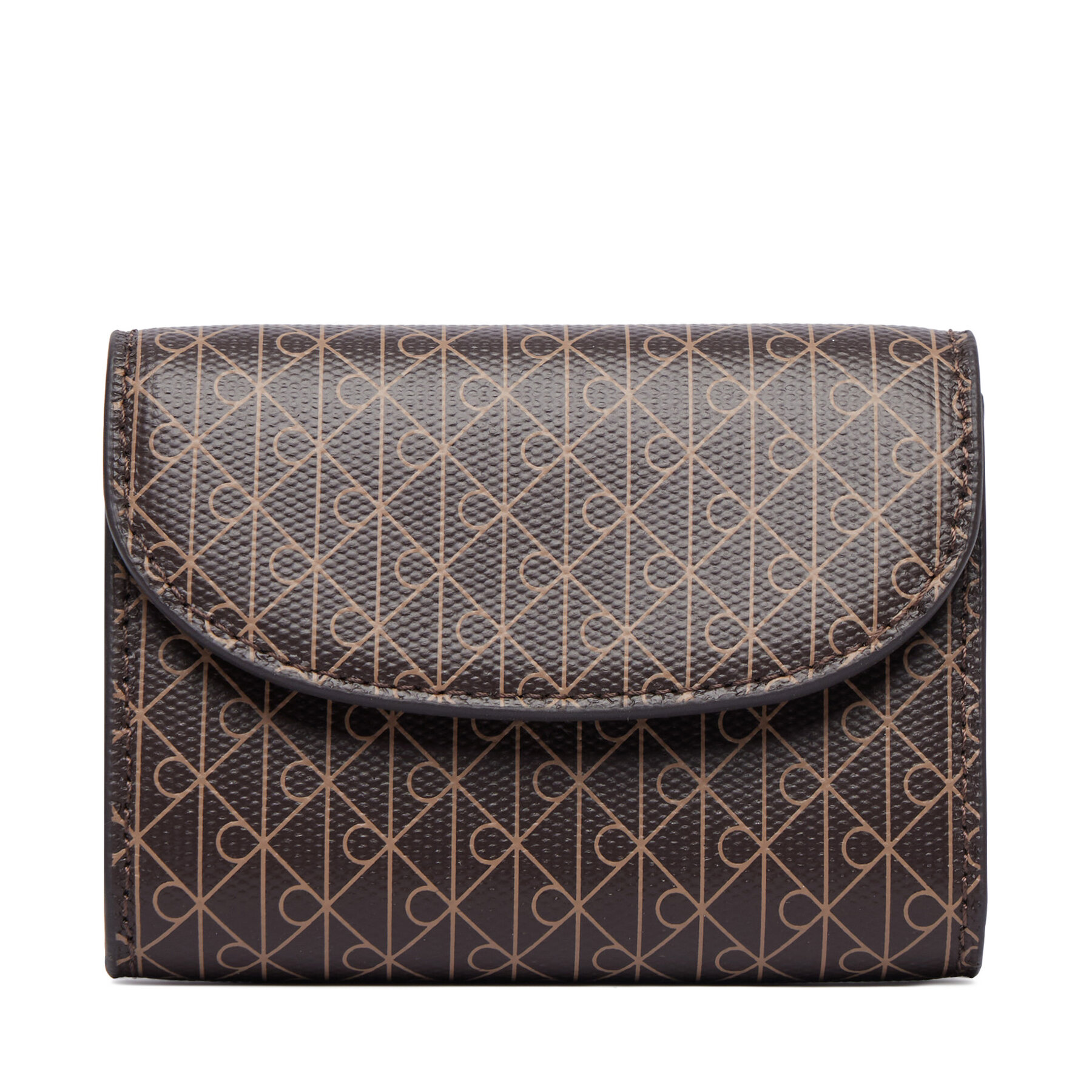 Novčanik Calvin Klein Emblem Aop Flap Coin Wallet LV04F1226G Smeđa