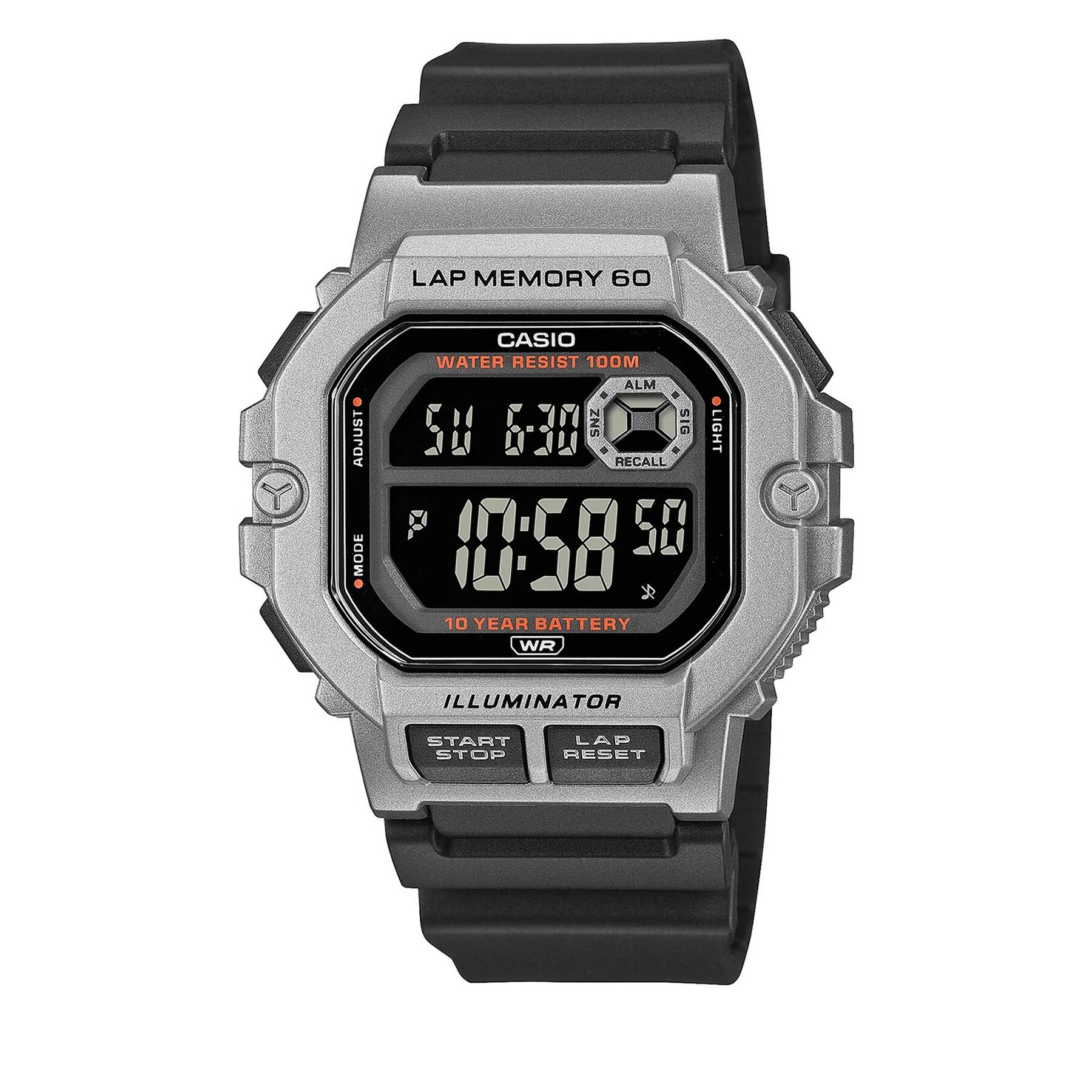 

Годинник Casio WS-1400H-1BVEF Black/Silver, Чорний