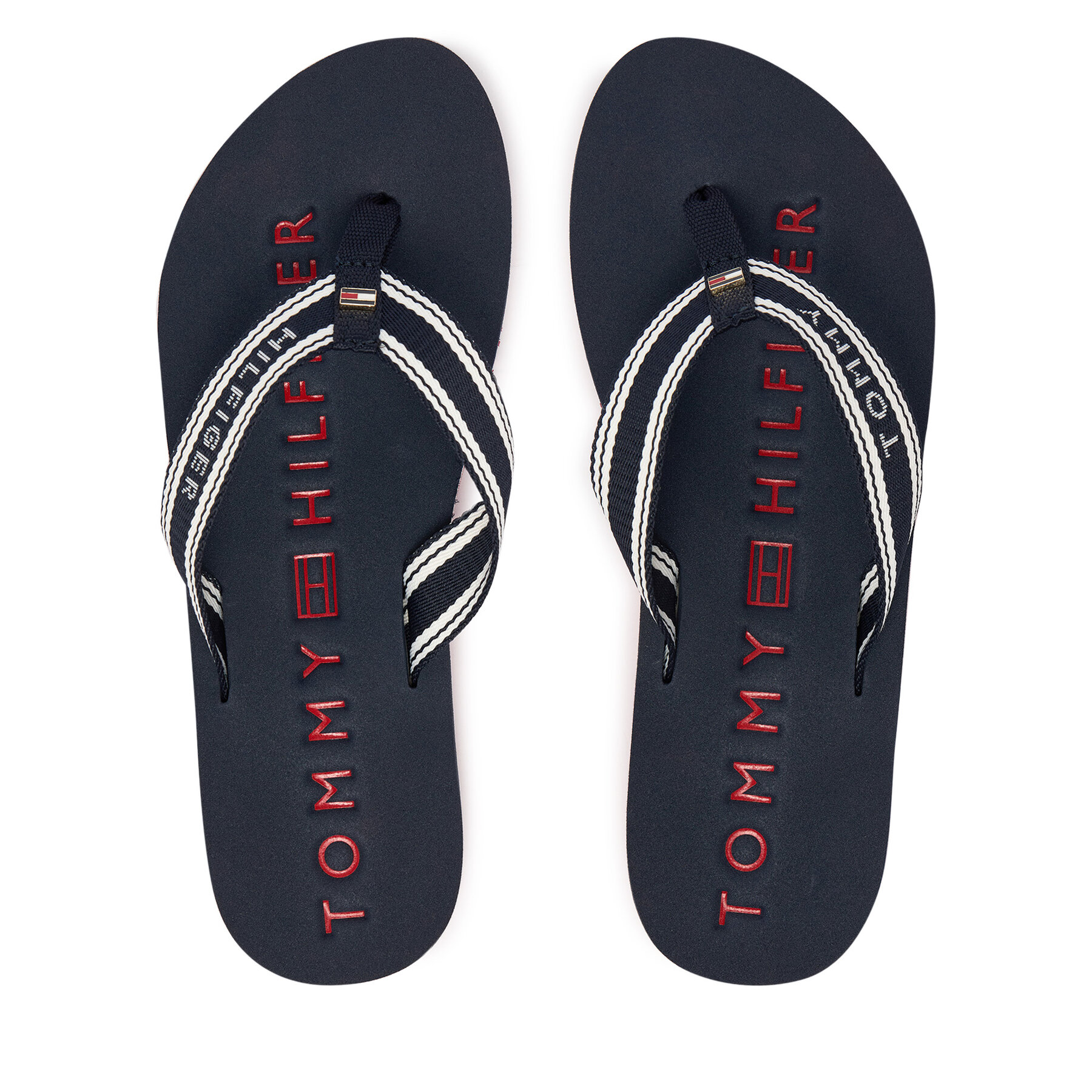 Japonke Tommy Hilfiger Th Webbing Summer Sandal FW0FW09193 Mornarsko modra