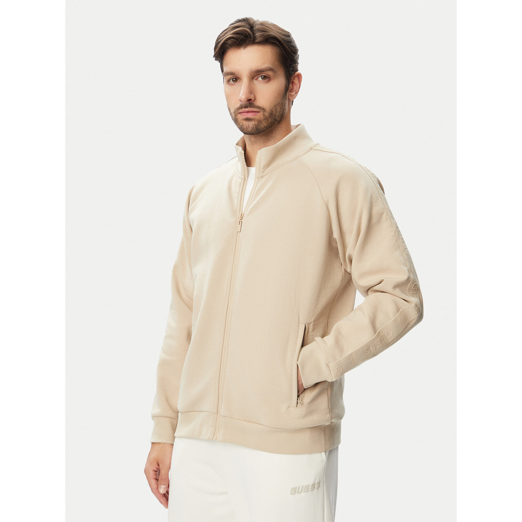 Guess Sweatshirt Z6YQ18 K4964 Beige Regular Fit