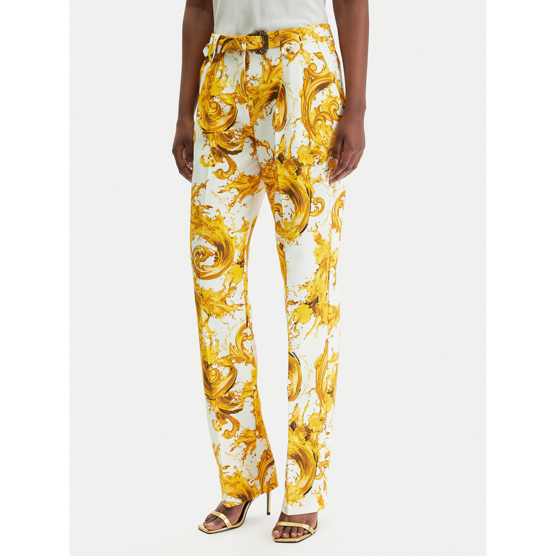 Versace Jeans Couture Stoffhose 80HAA111 NS756 Weiß Regular Fit