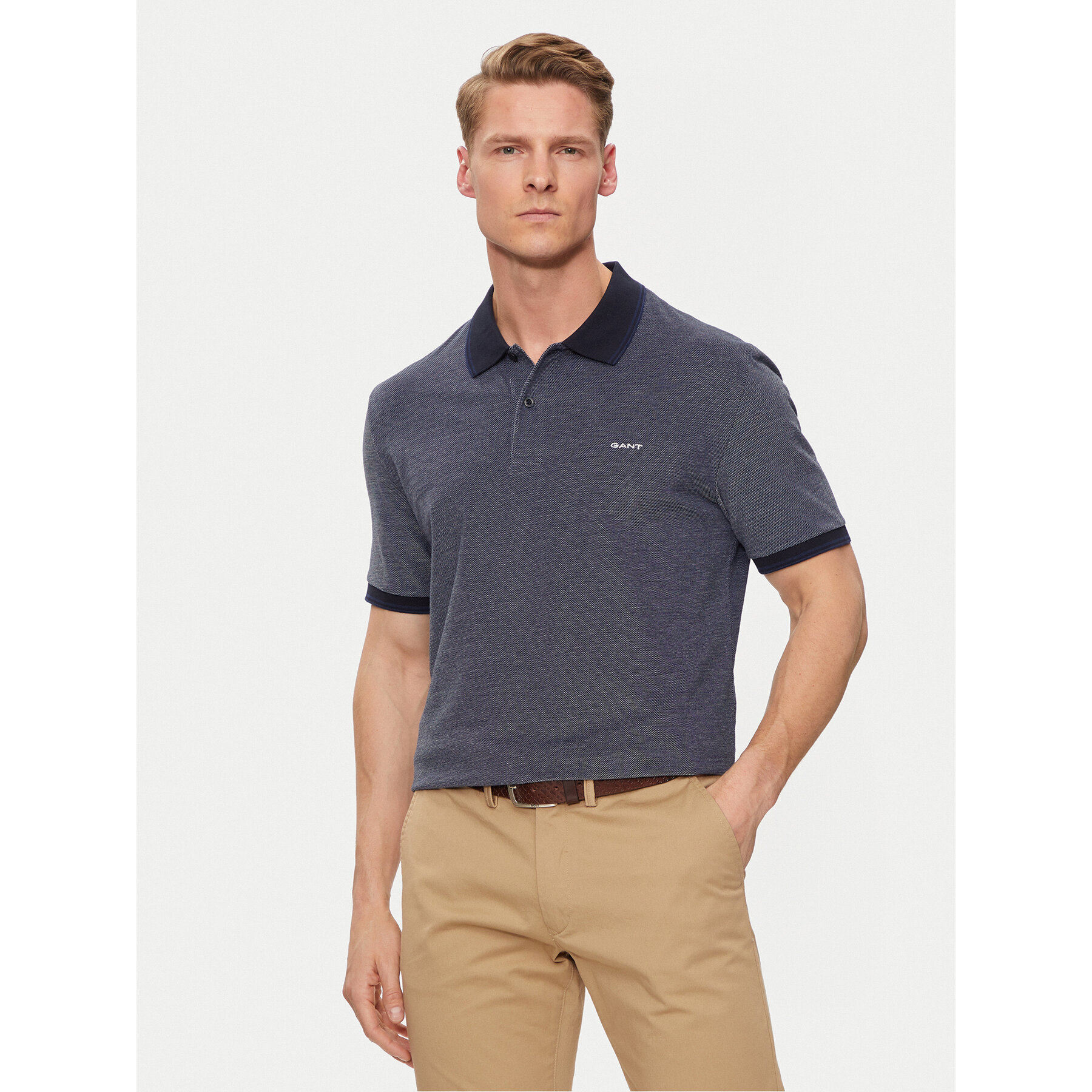 Gant Polo Oxford 2057029 Σκούρο μπλε Regular Fit