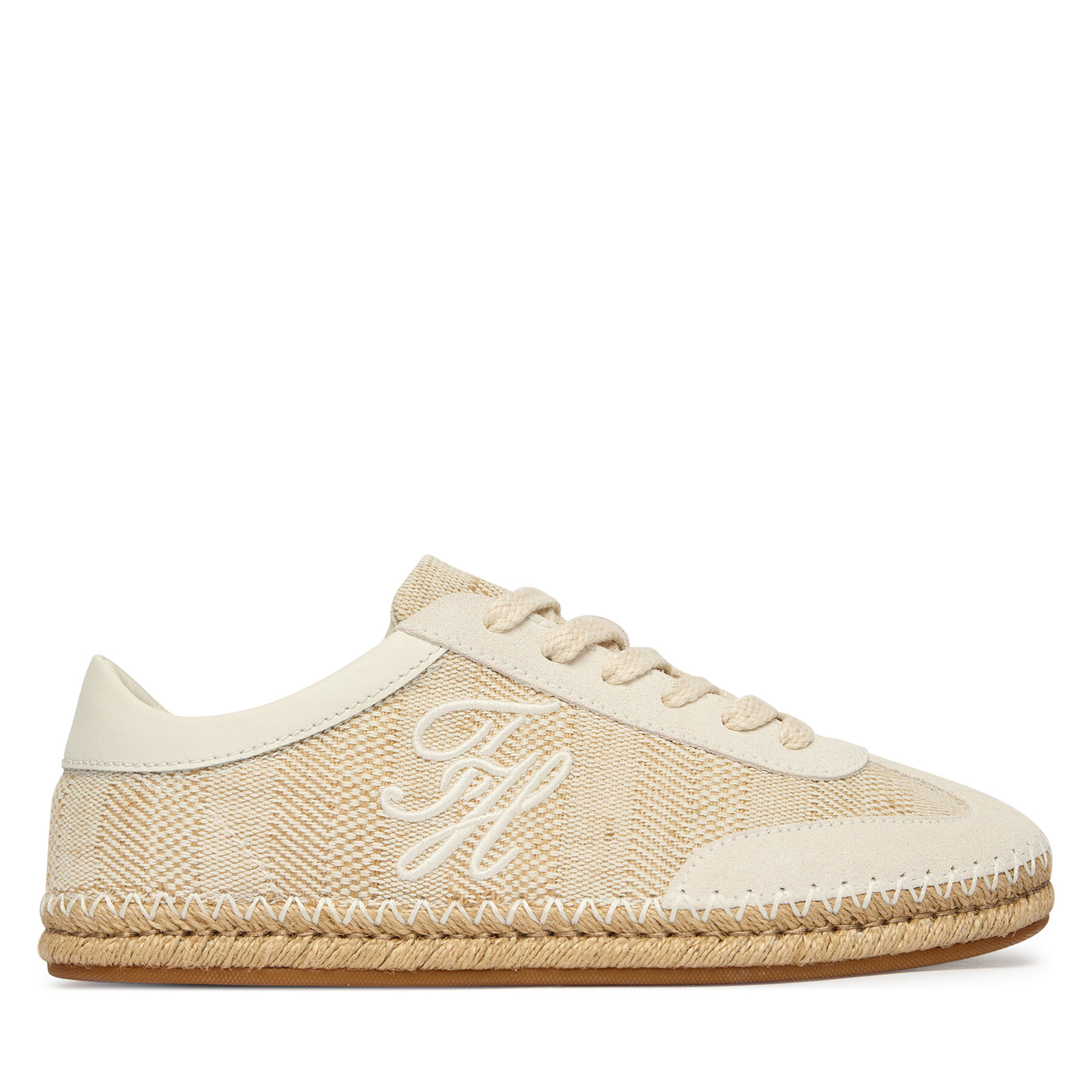 Espadrile Tommy Hilfiger Th Heritage Rope Sneaker FW0FW09108 Écru