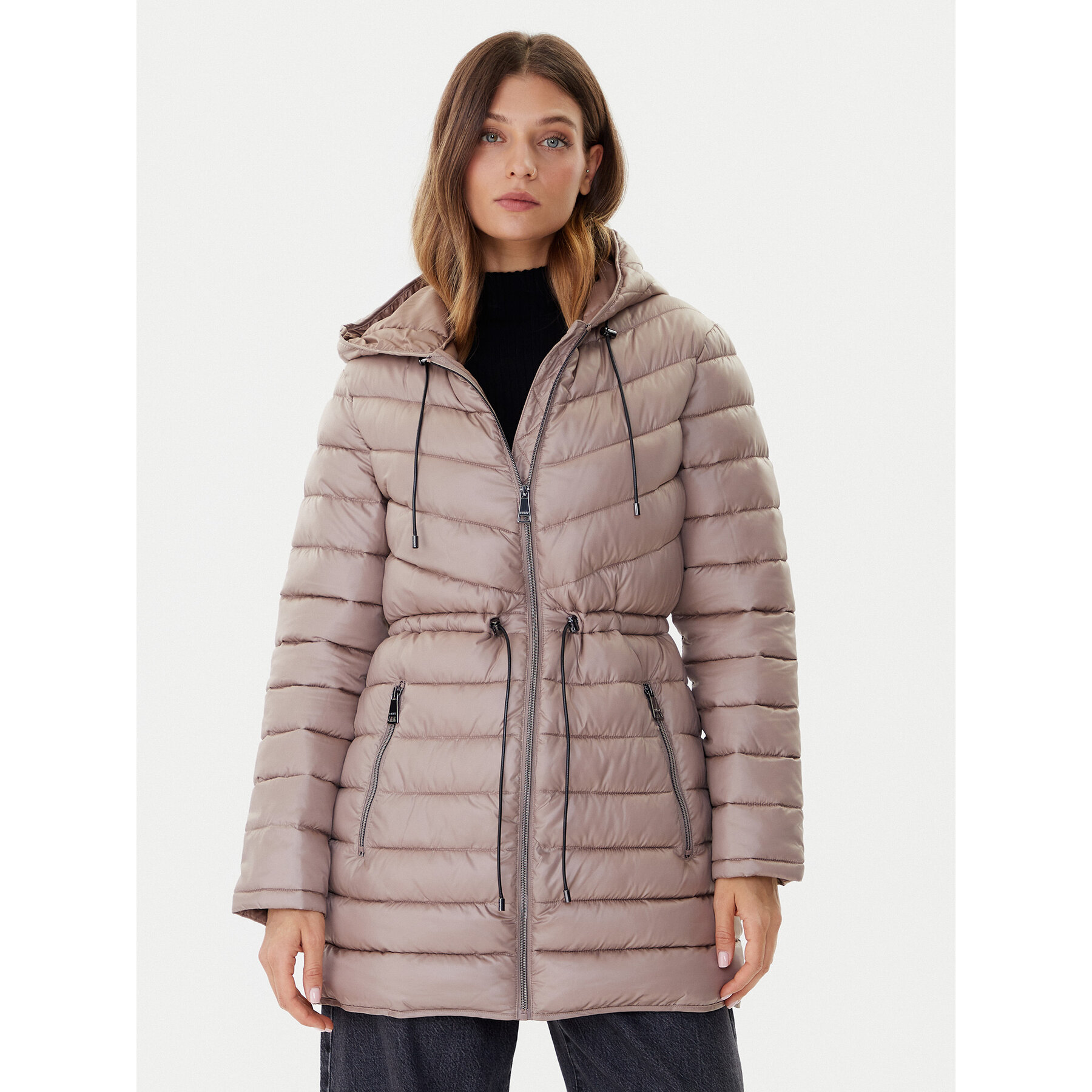 DKNY Winterjacke DLEMPV38 Beige Slim Fit