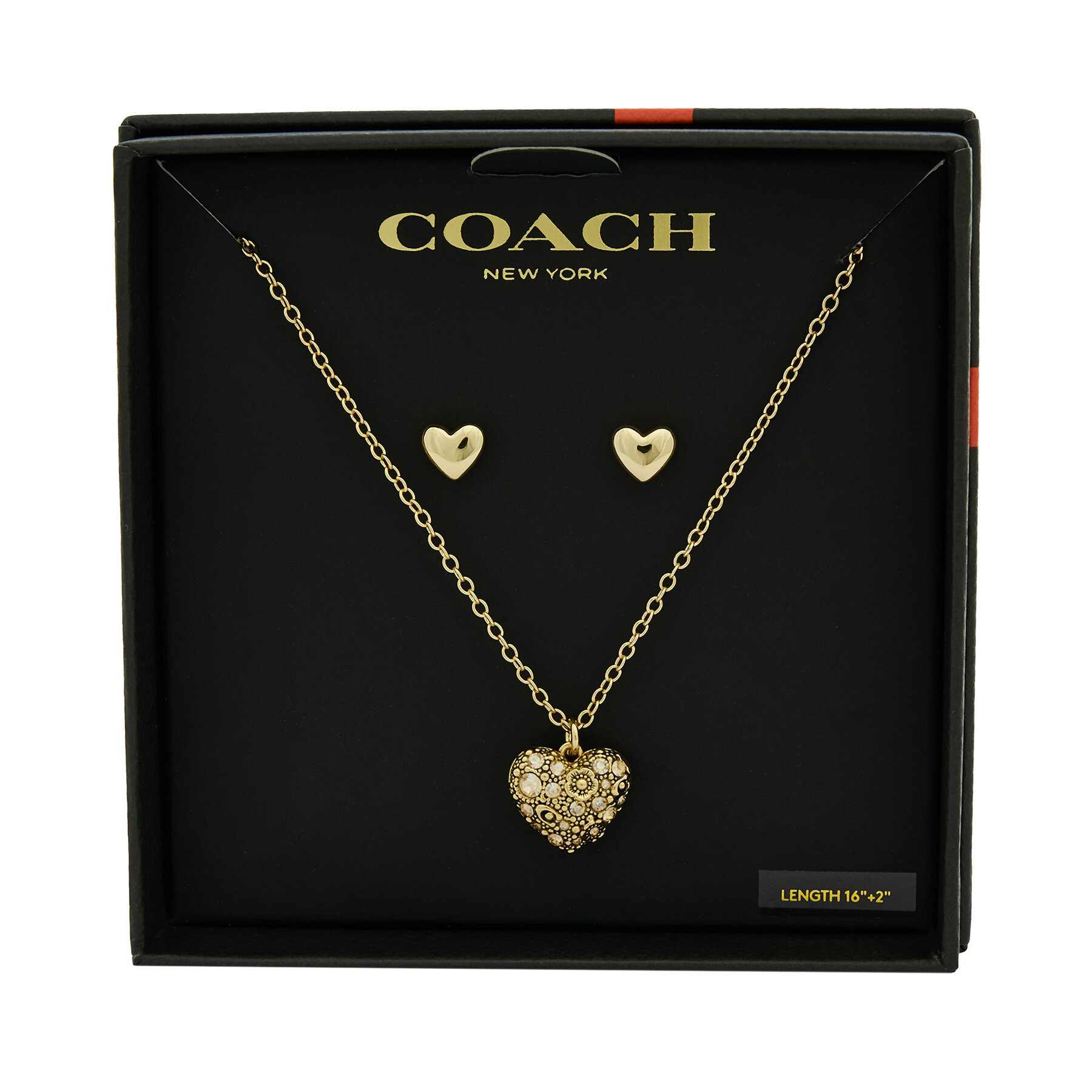 Set collana e orecchini Coach 37541359 Oro