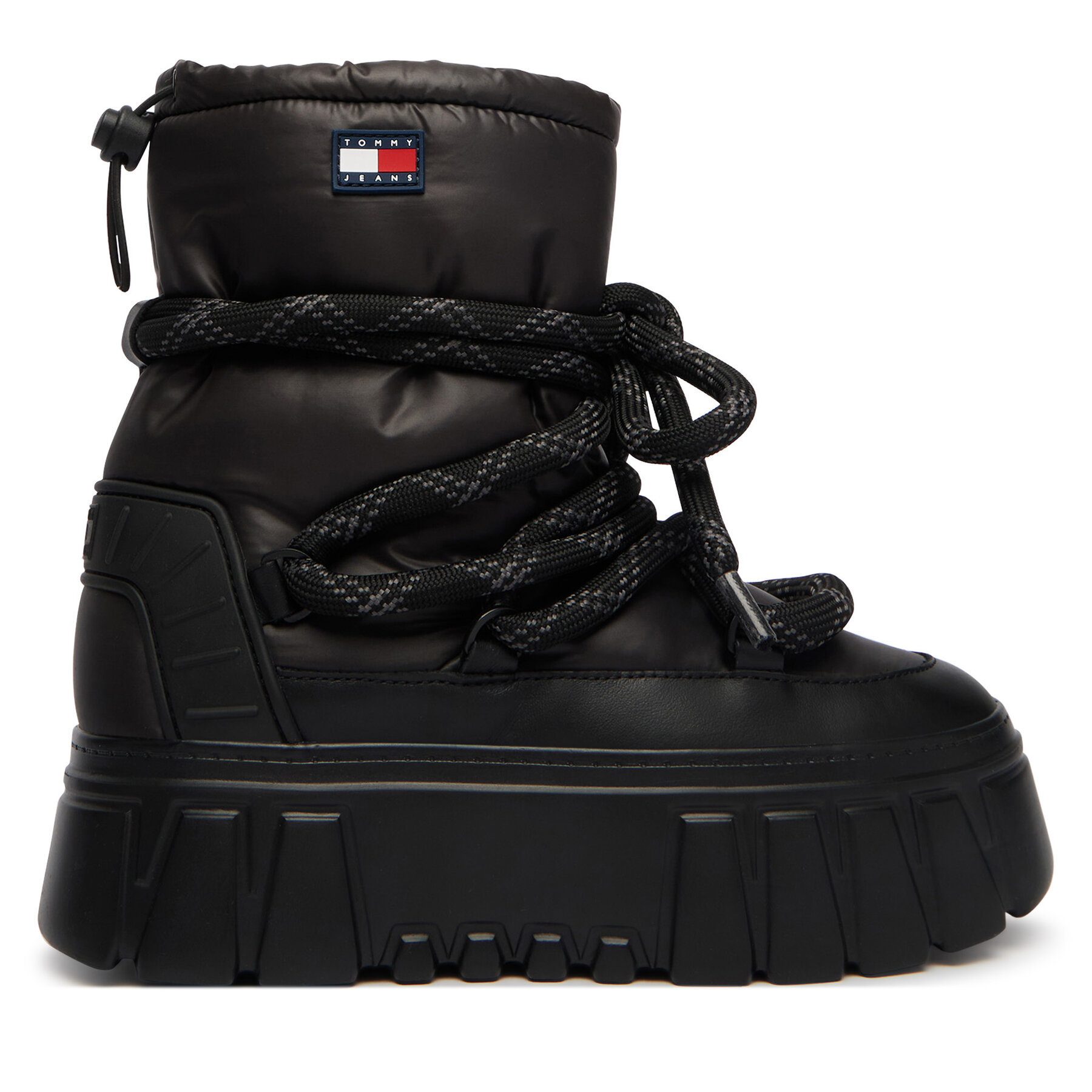Čizme za snijeg Tommy Jeans Tjw Platform Nylon Snowboot Wl EN0EN03163 Crna