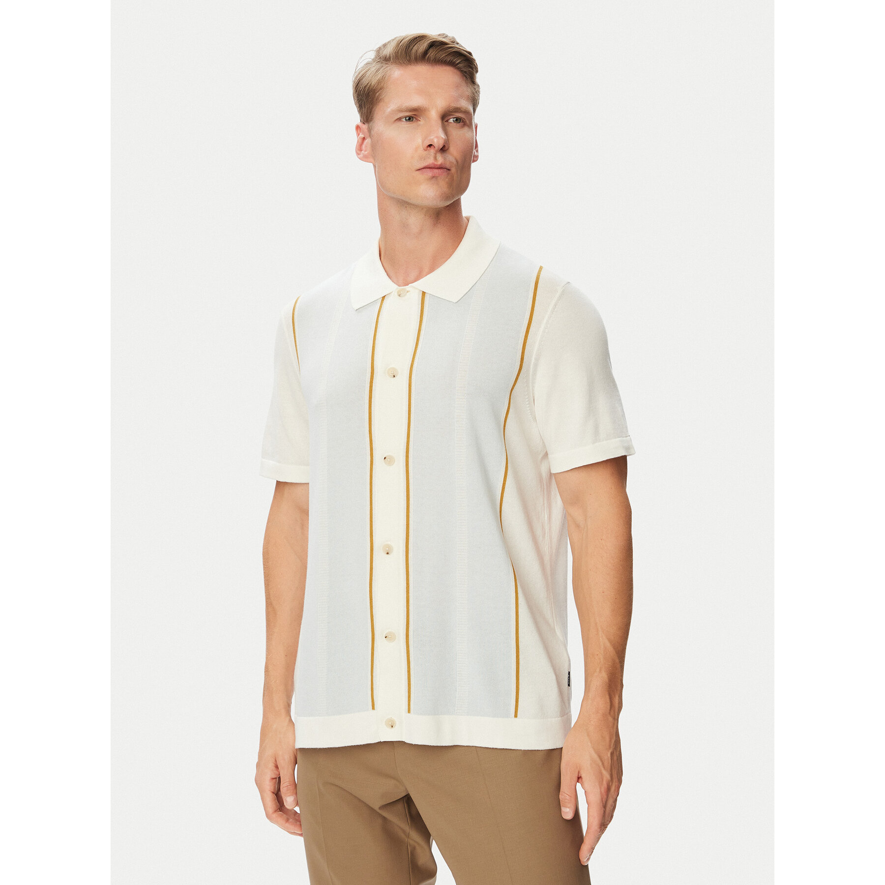 BOSS Hemd C-Lastro 50565522 Creme Regular Fit