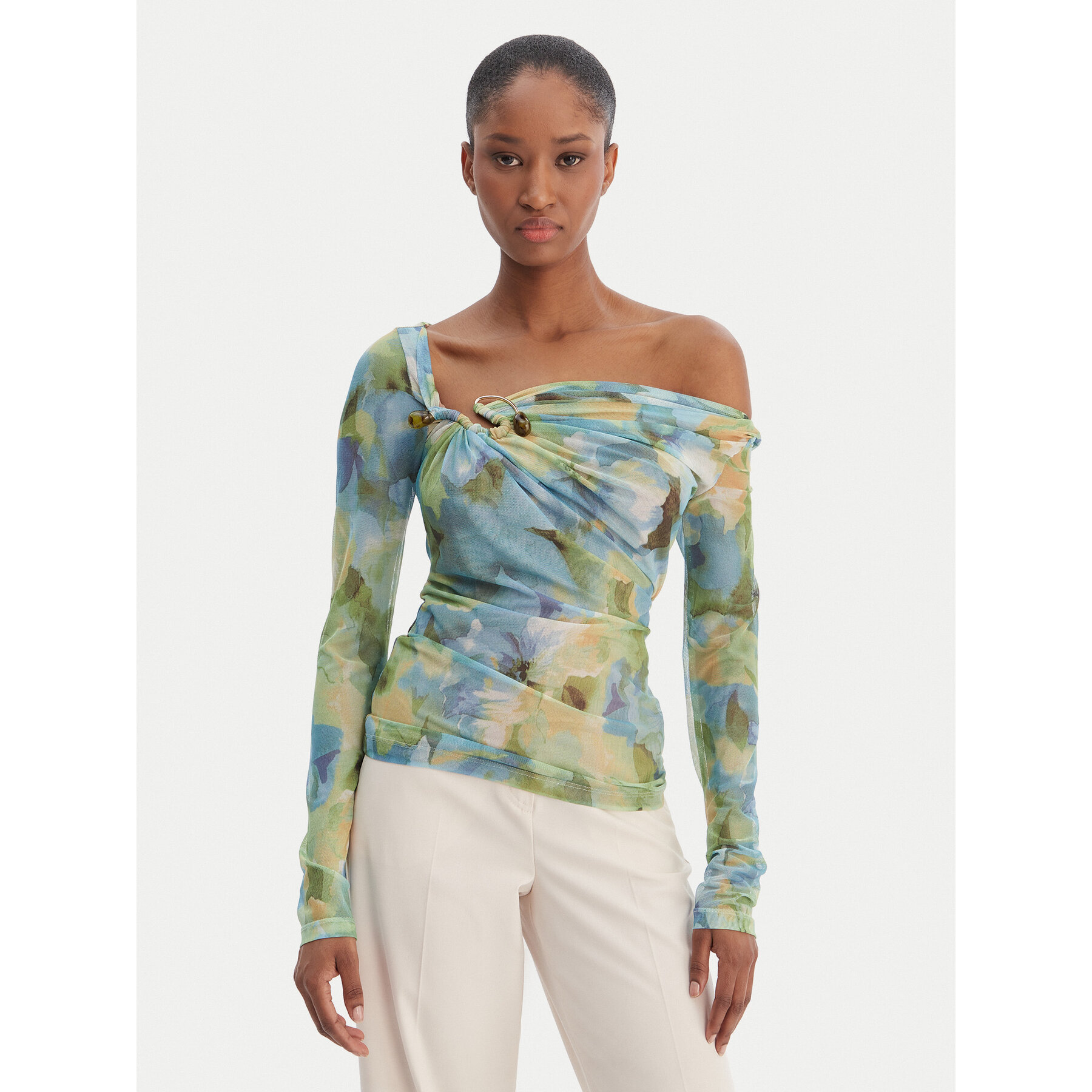 Bardot Bluse Marisol 60306TB Grün Slim Fit