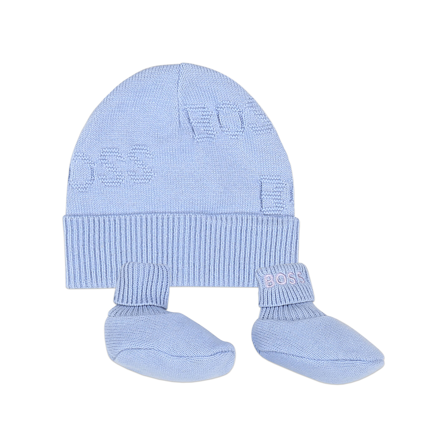 Kinder Set Mütze und Socken BOSS, Schuhgröße 9M, Blau, J98421