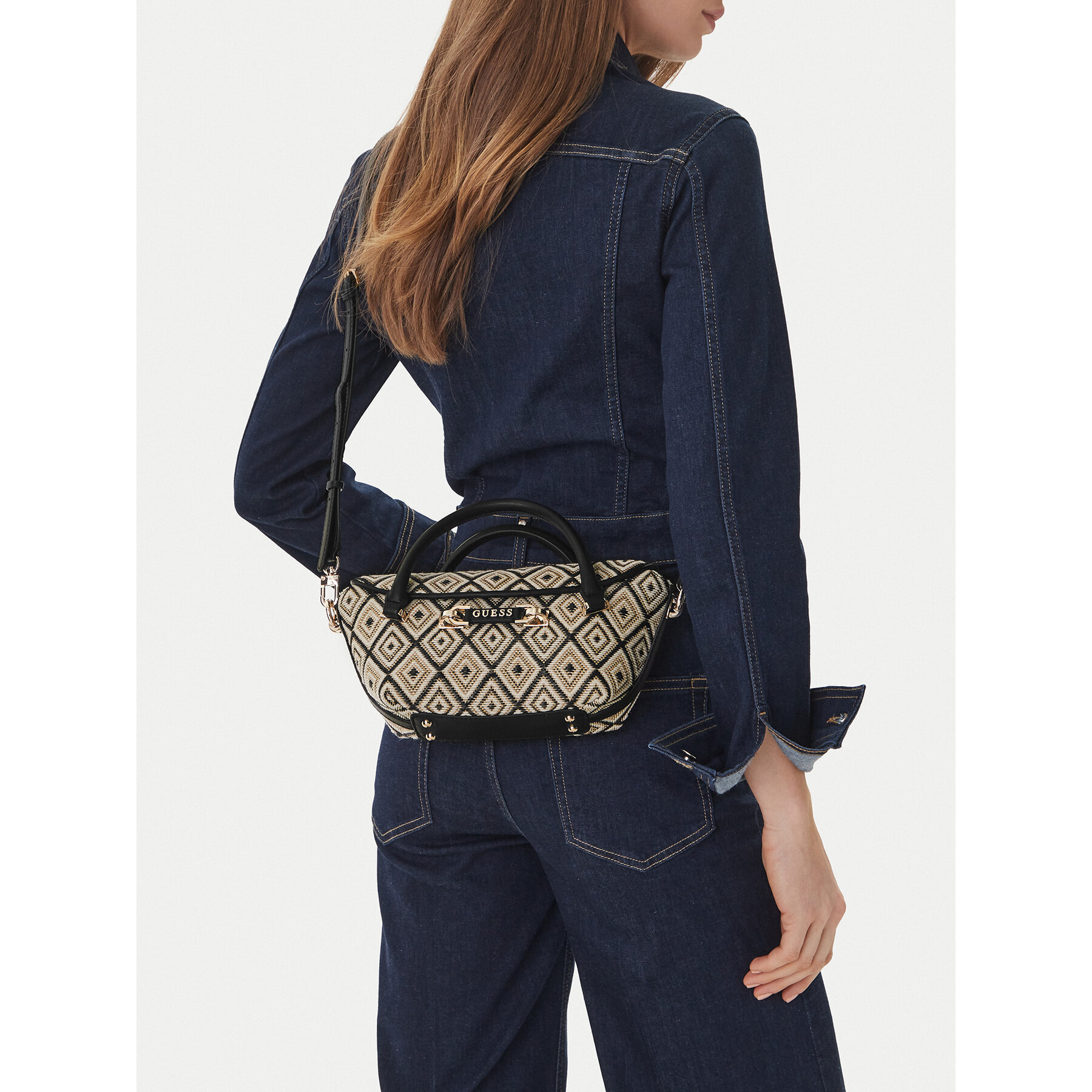 Geantă Guess Sophia Mini HWWG99 13760 Bej