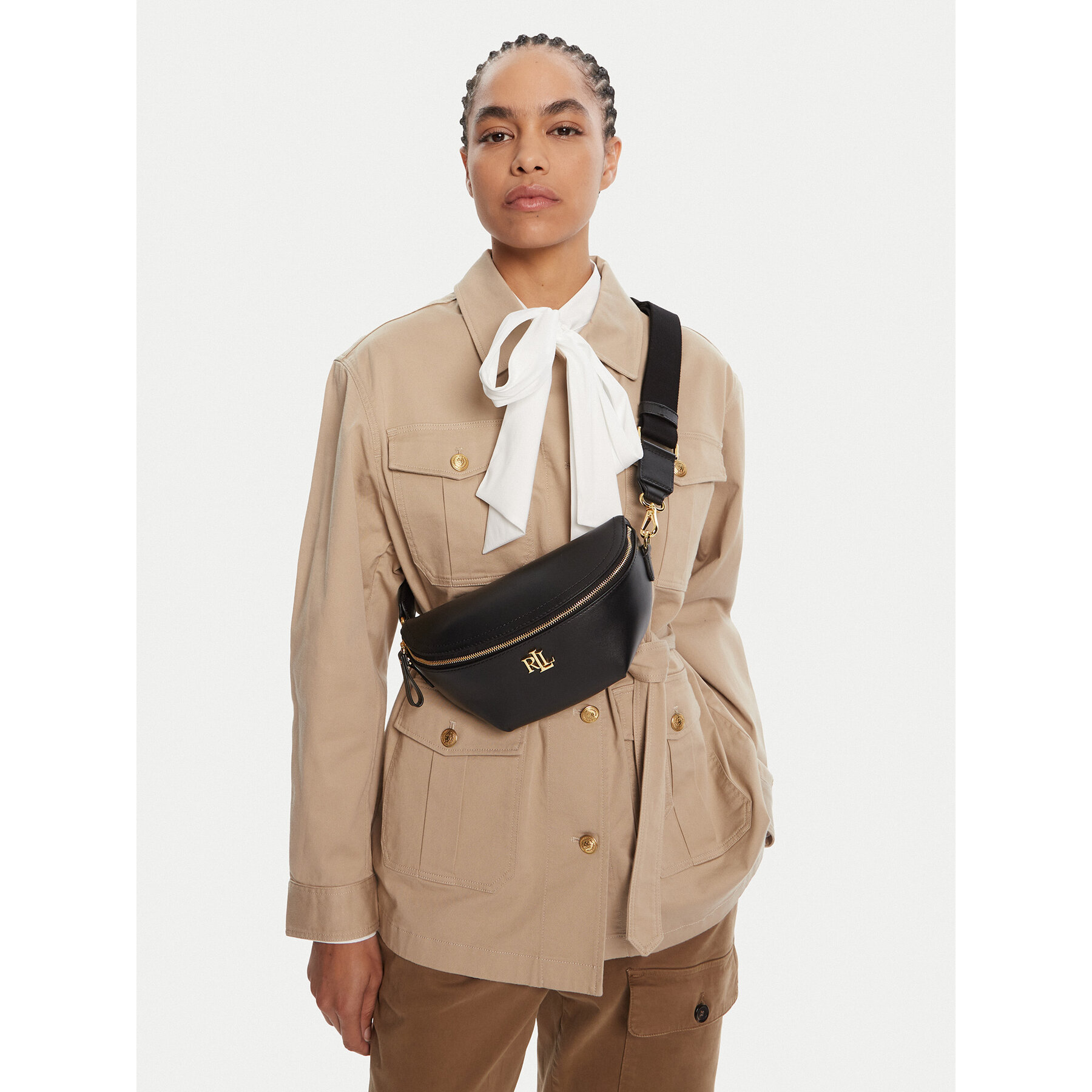 Чанта за кръст﻿ LAUREN RALPH LAUREN 431934832003 Черен