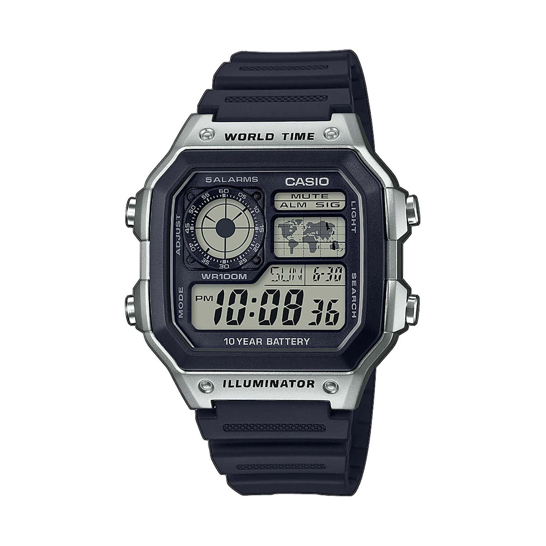 

Годинник Casio AE-1200WH-1CVEF Black/Silver, Чорний