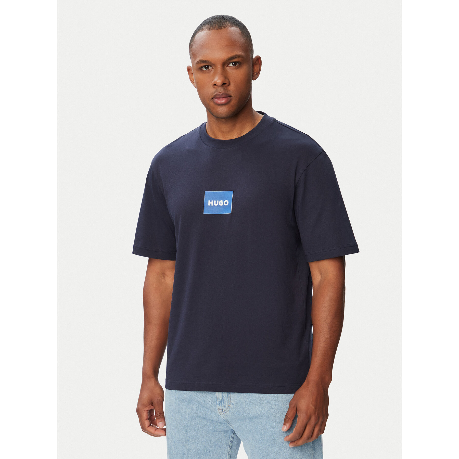 HUGO T-Shirt Nayonix 50554382 Dunkelblau Regular Fit