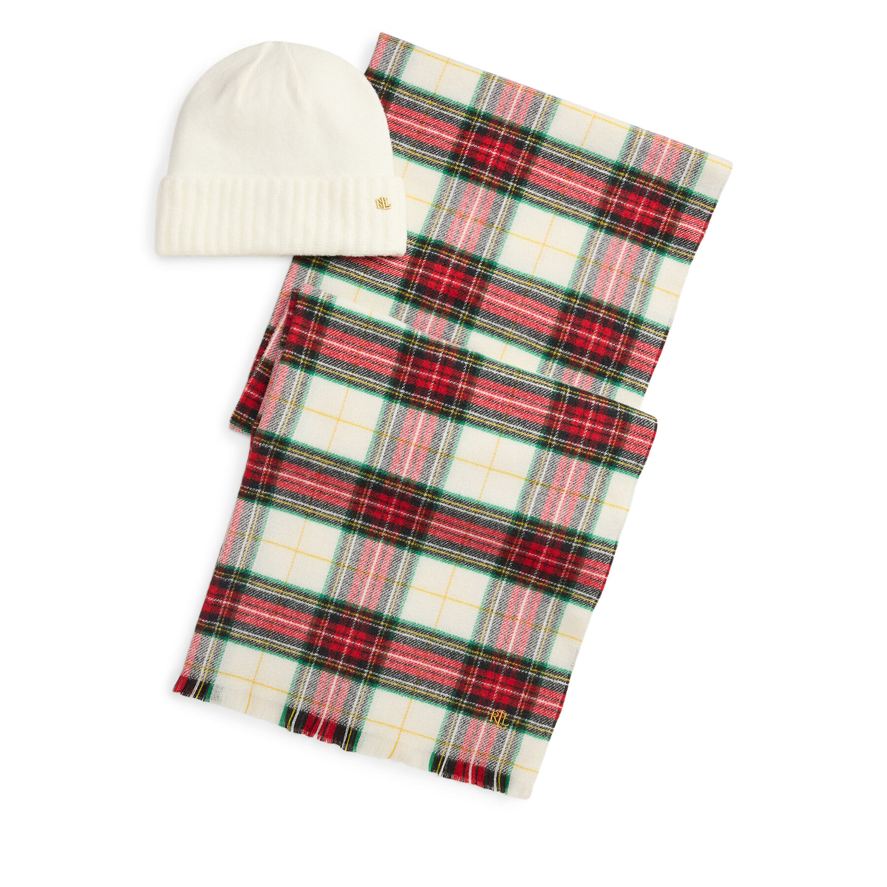 Set Fular și Căciulă LAUREN RALPH LAUREN 454P23529002 Crem