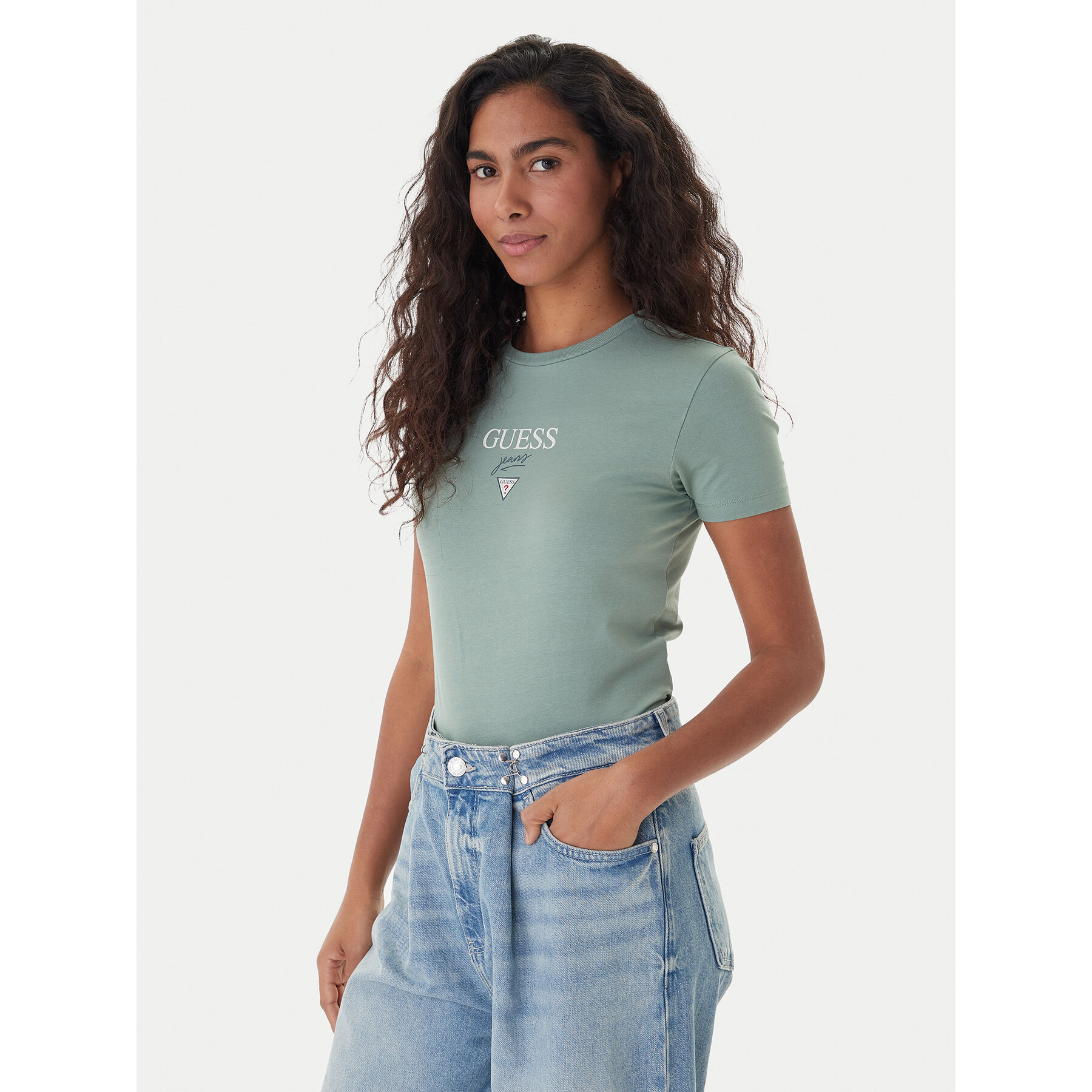 Guess Jeans T-shirt 180328 Verde Classic Fit